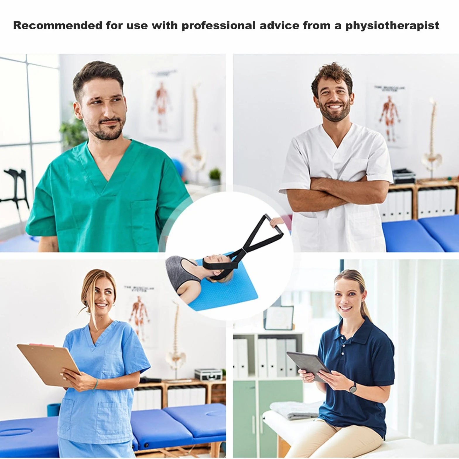 Spine Chiropractic narzędzie trakcyjne do dekompresji (2 stóp), pasek szyi, szyjka szyjki macicy - urządzenie do trakcji fizjoterapii