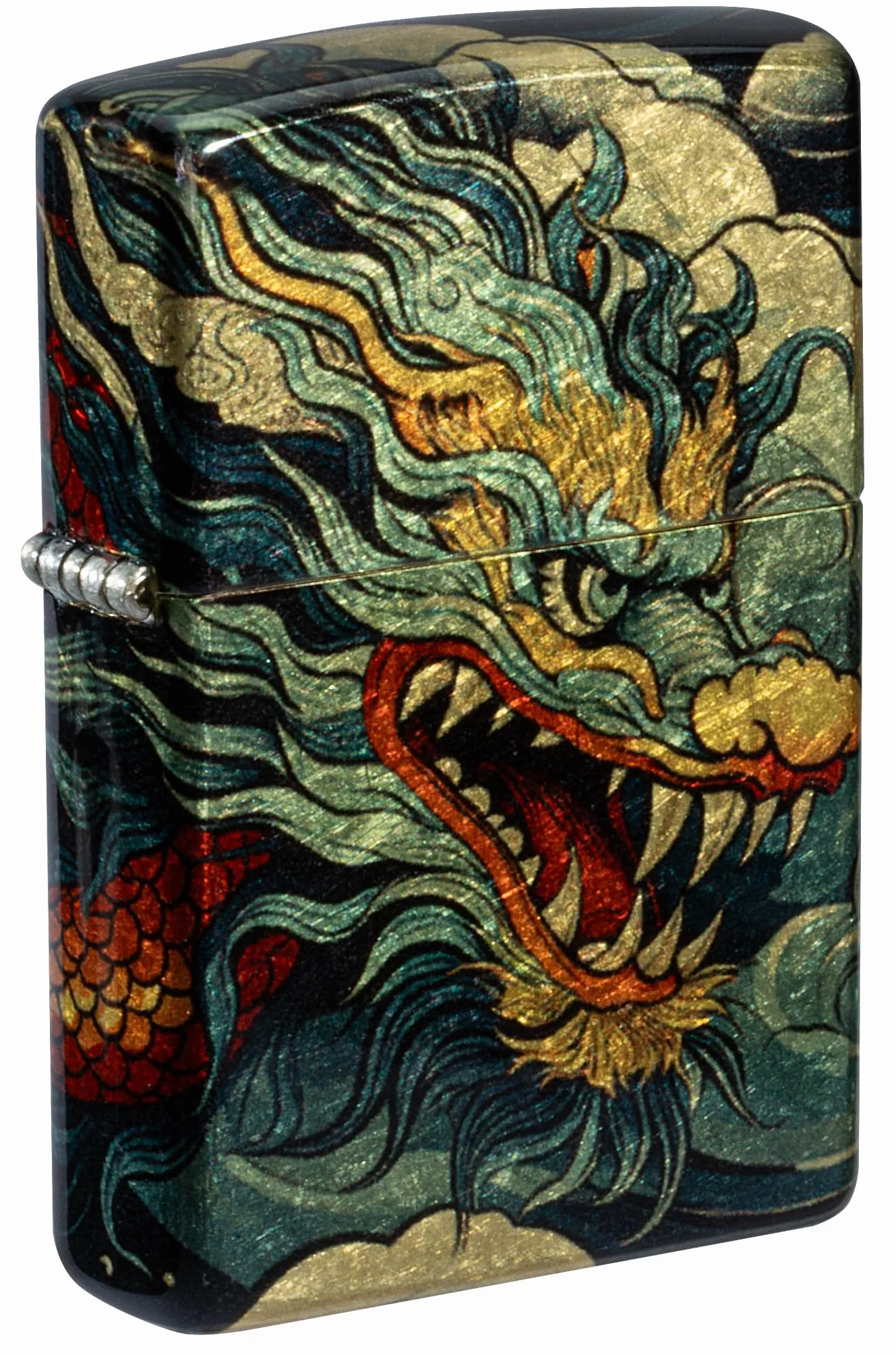 Zippo Colourful Dragon Zapalniczka Sztormowa Wielokrotnego Użytku Wiatroodporna Postarzany Mosiądz 540°