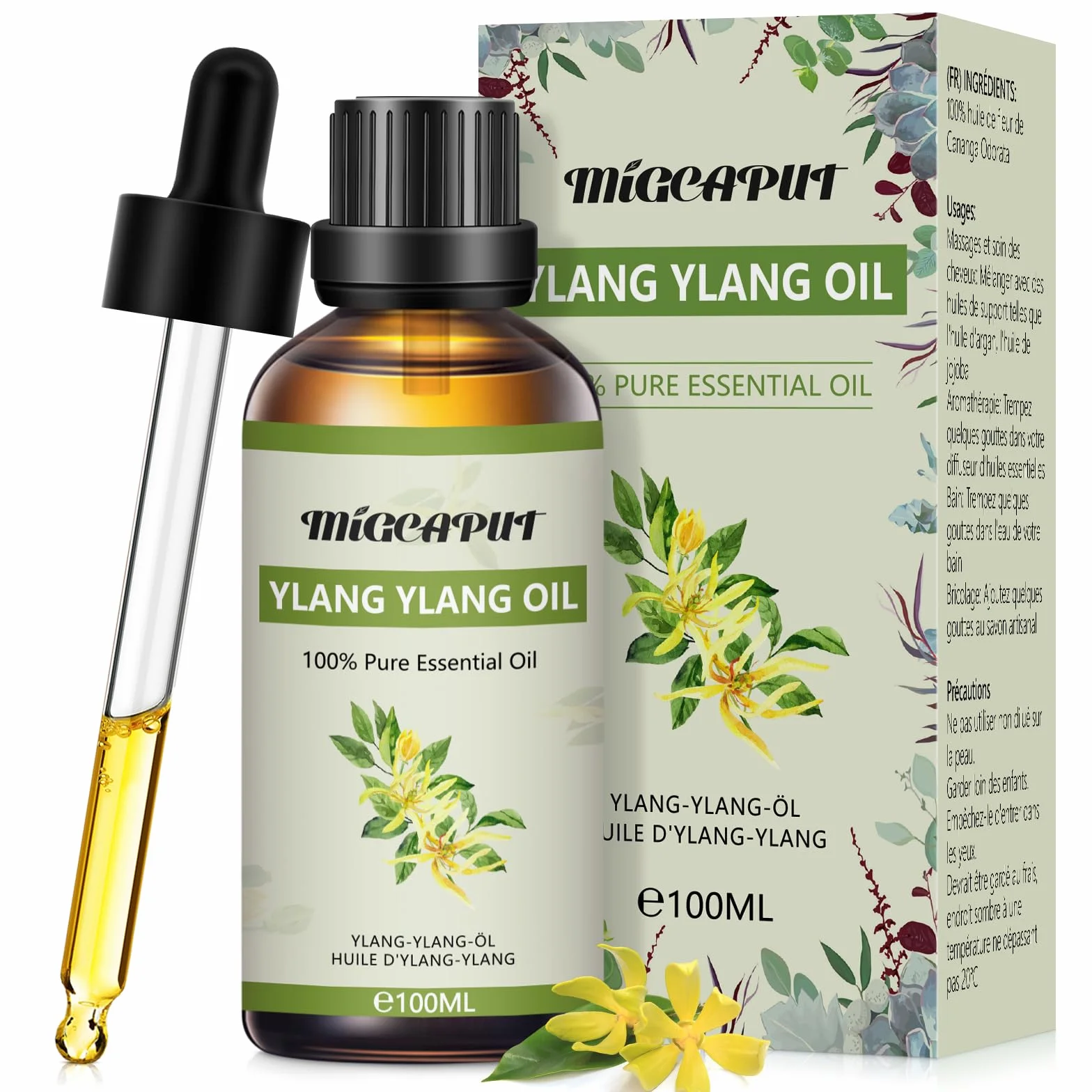 Olejek Eteryczny Ylang Ylang 100ML 100% Naturalny Aromaterapeutyczny Klasy Terapeutycznej