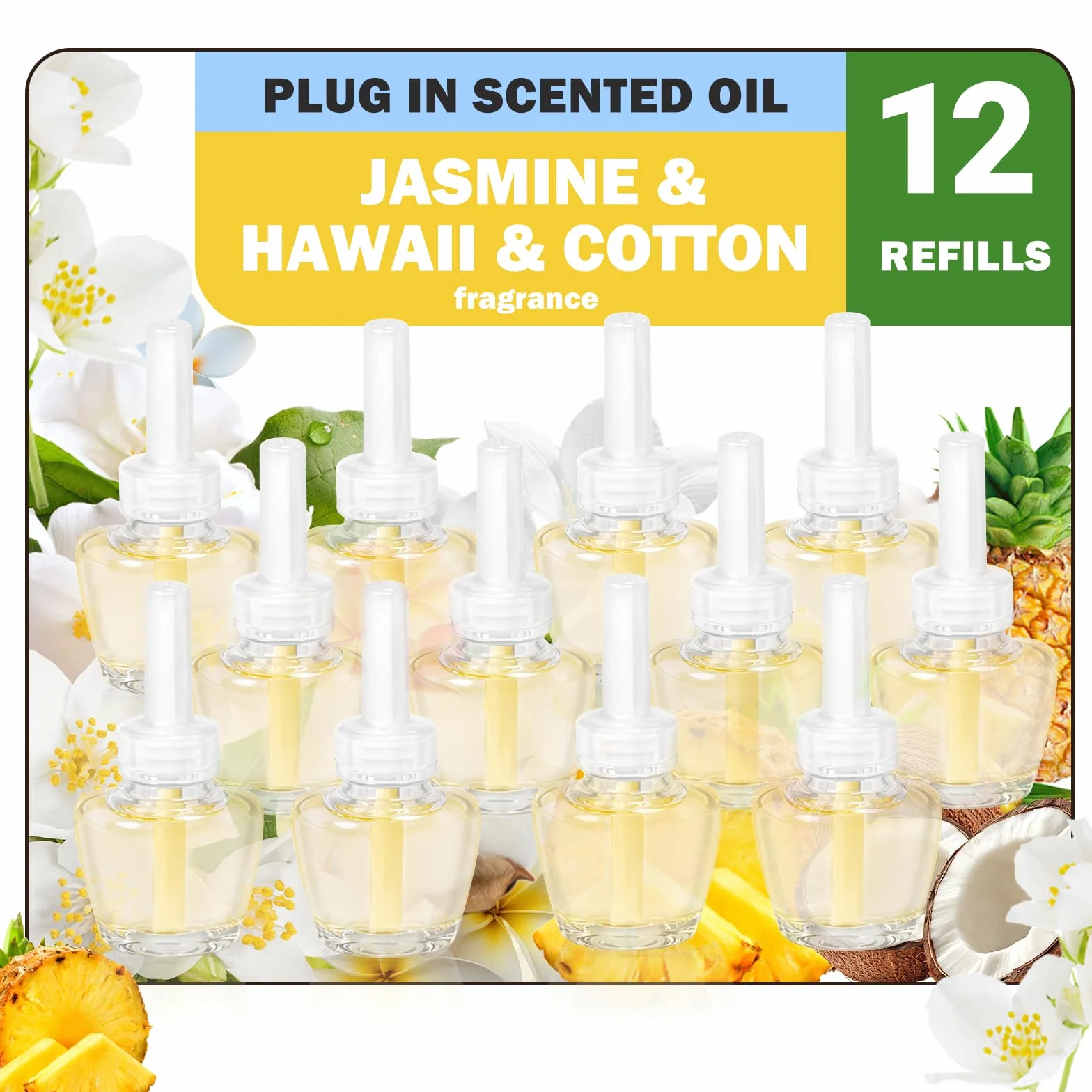 SCENTORINI Flakon zapachowy, odświeżacz powietrza do pomieszczeń, 12 x 19 ml, mieszany zapach, flakony zapachowe, wkład do wkładu Air Wick i Glade