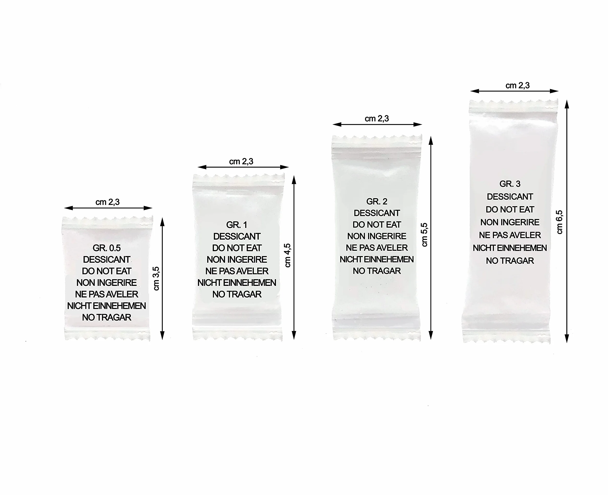 Silital Micro Bag Tyvek, żel krzemionkowy, worki odwadniające, ochrona przed wilgocią, żywność, sprzęt gospodarstwa domowego, biżuteria, moda, różne ilości i gramatury, wyprodukowano we Włoszech (100