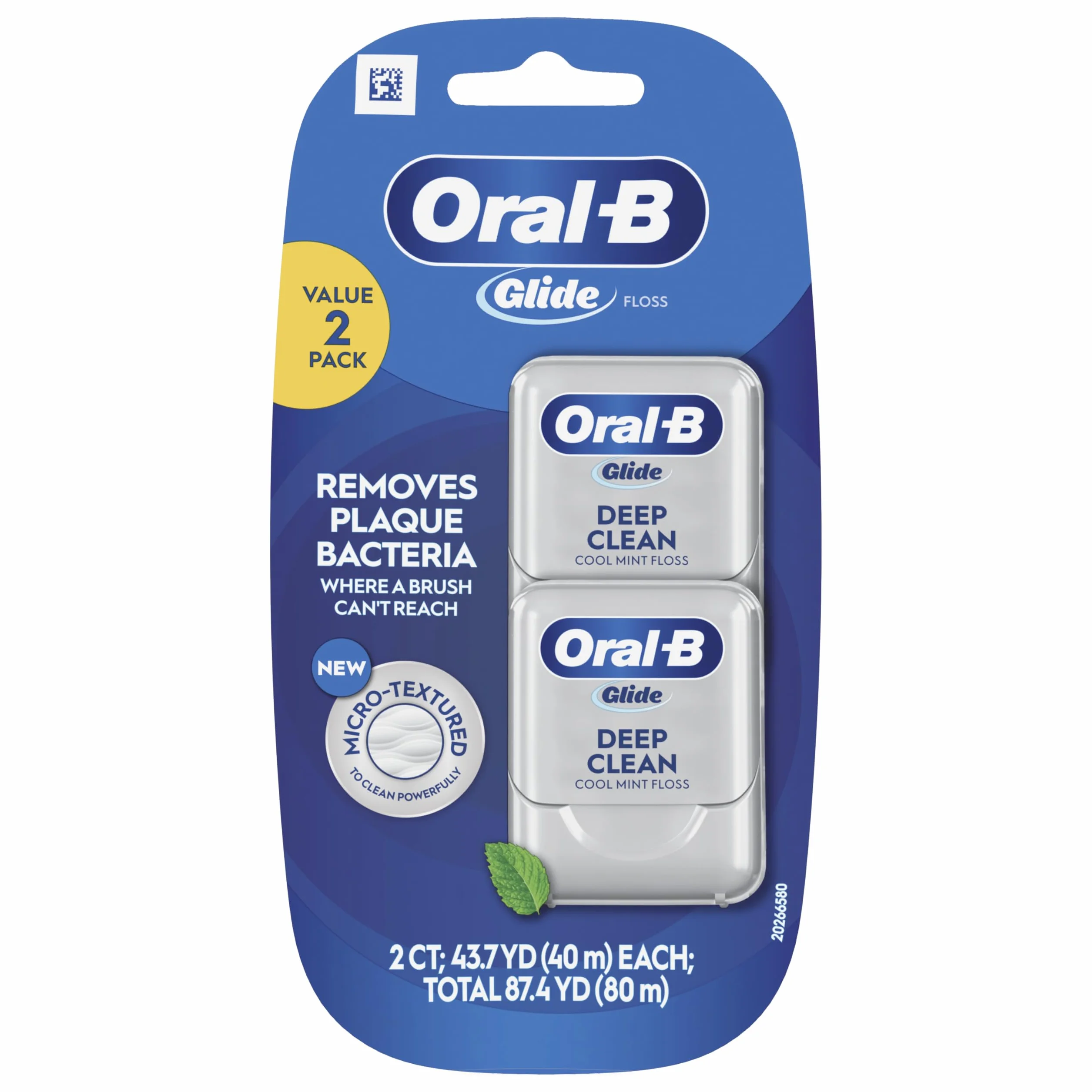 Oral-B Glide Pro-Health Deep Clean nić dentystyczna chłodna mięta 40 m 2 sztuki