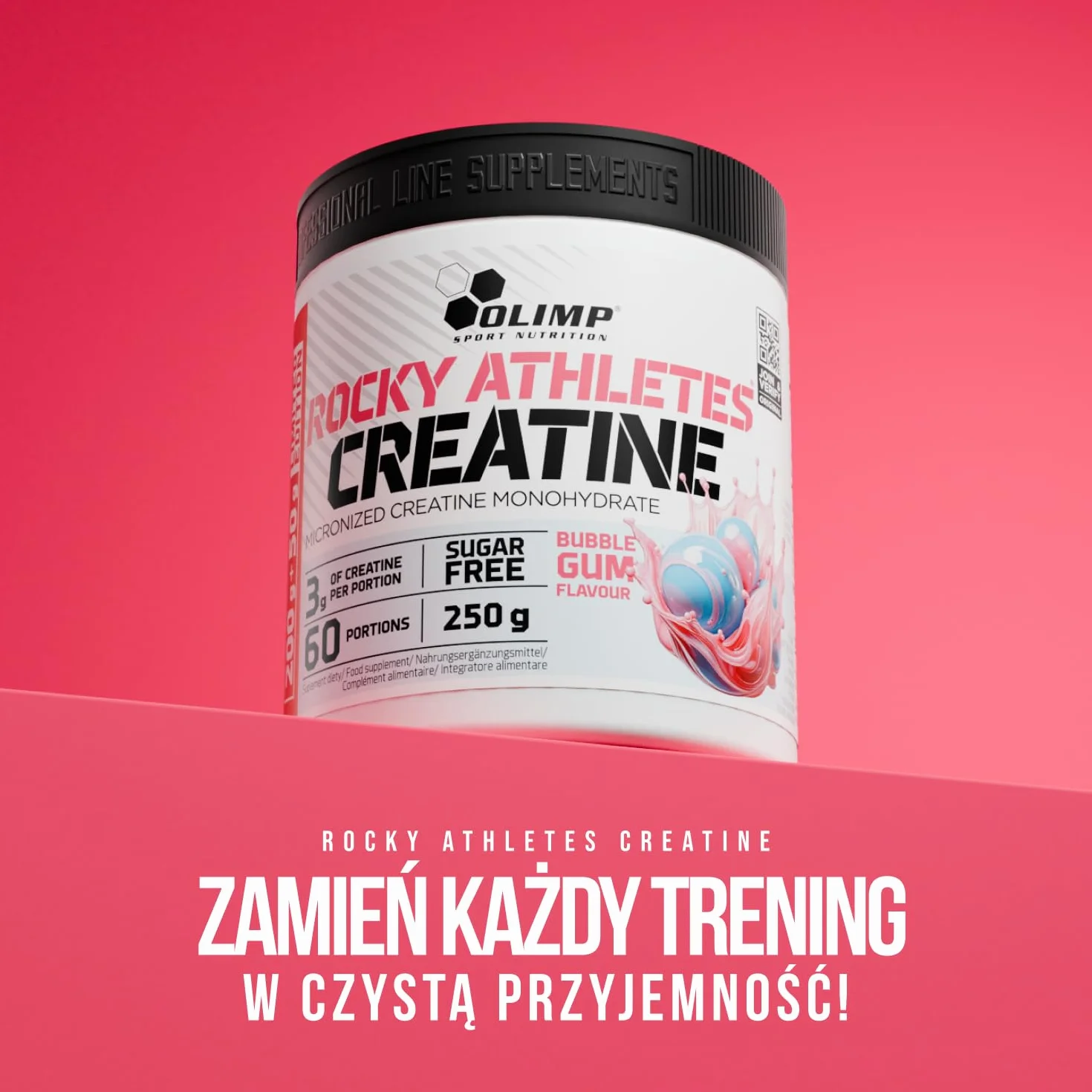 Olimp Rocky Athletes® Creatine - 250 g, Bubble Gum