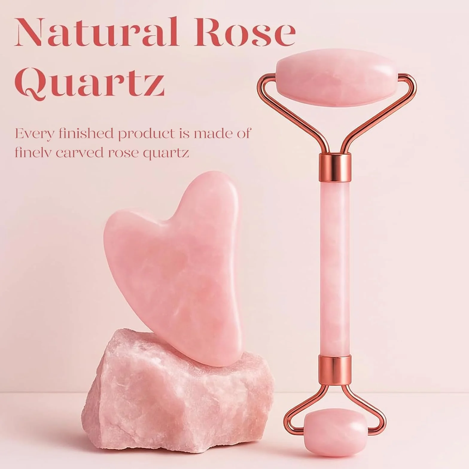 Gua Sha Scraping narzędzie do masażu,jadeitowa płytka do masażu, naturalny jadeit, Narzędzia do pielęgnacji skóry, BAIMEI Rose Quartz Massager do twarzy, oczu, szyi