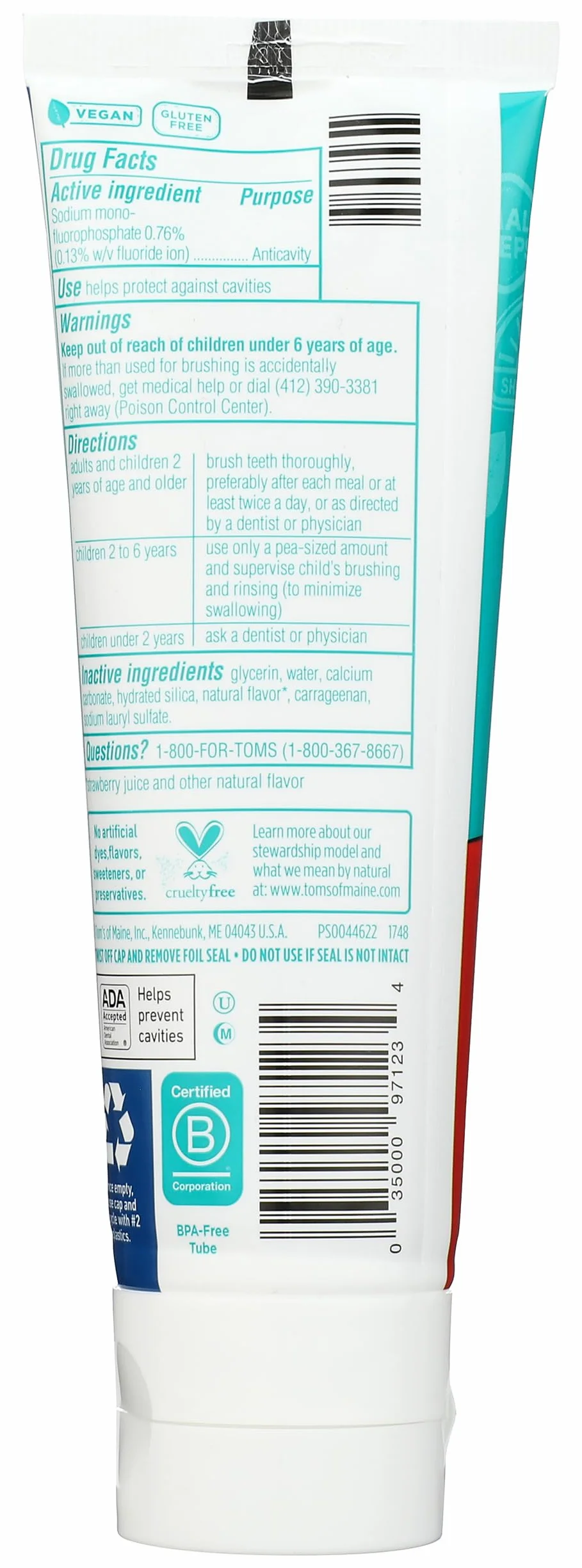 Natural Children's Fluoride pasta do zębów Silly Strawberry 5.1 oz