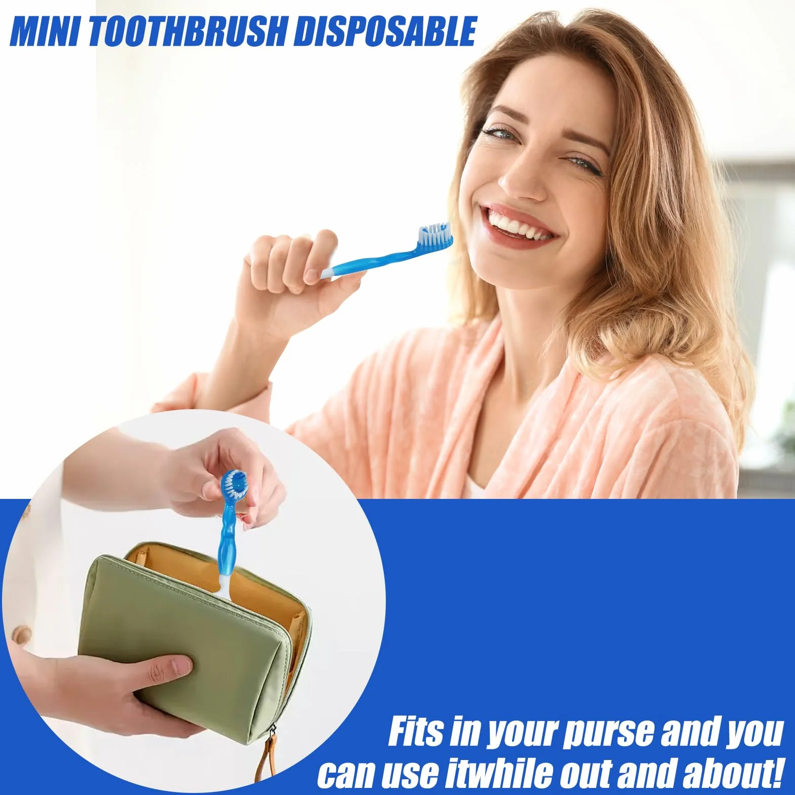 Mini szczoteczka do zębów 26 sztuk jednorazowe 5 w 1 z pastą nić dentystyczna skrobak do języka