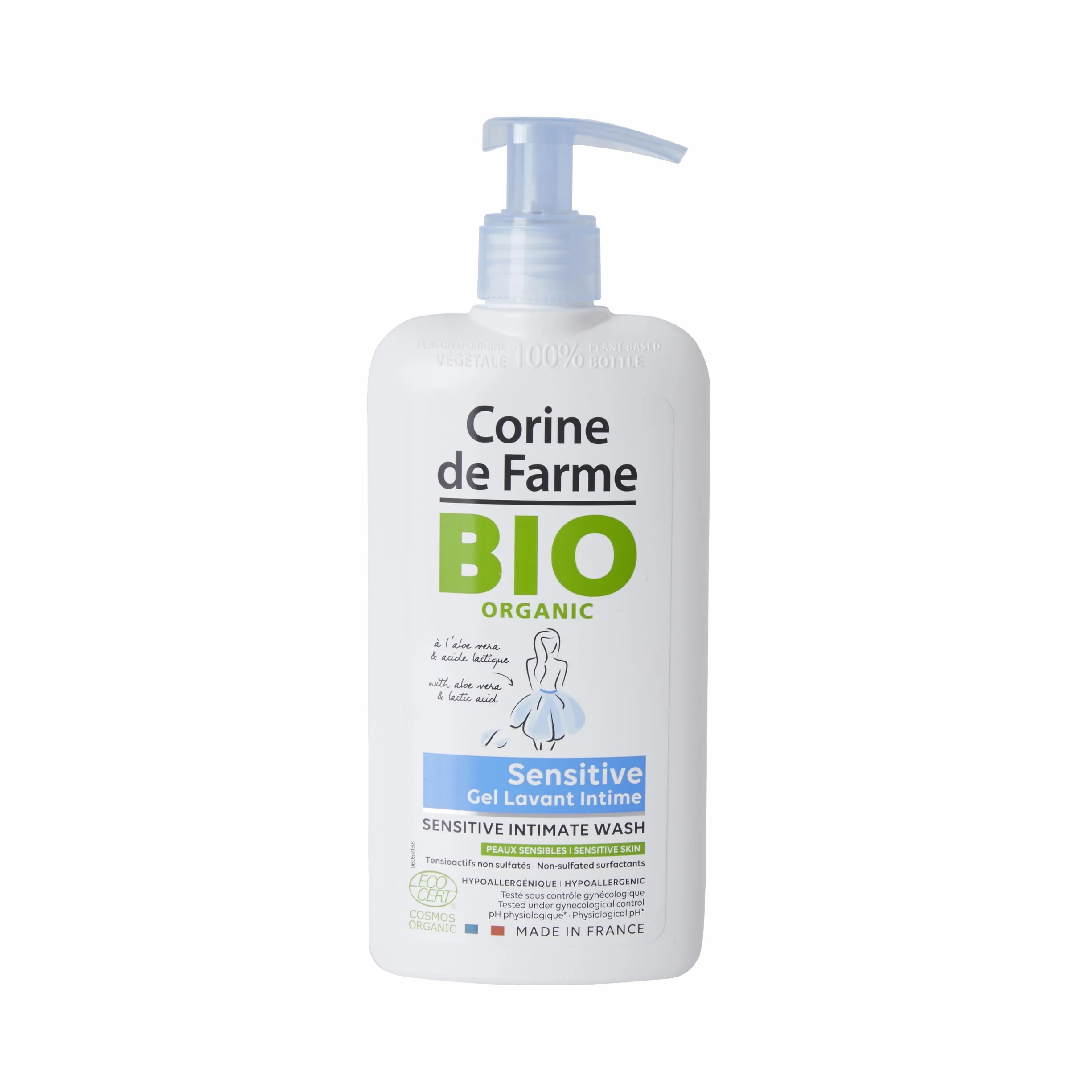 CORINE DE FARME Organic Sensitive Bio Organiczny żel INTIMA Wrażliwy 250 ml, czarny, Negro, jeden rozmiar