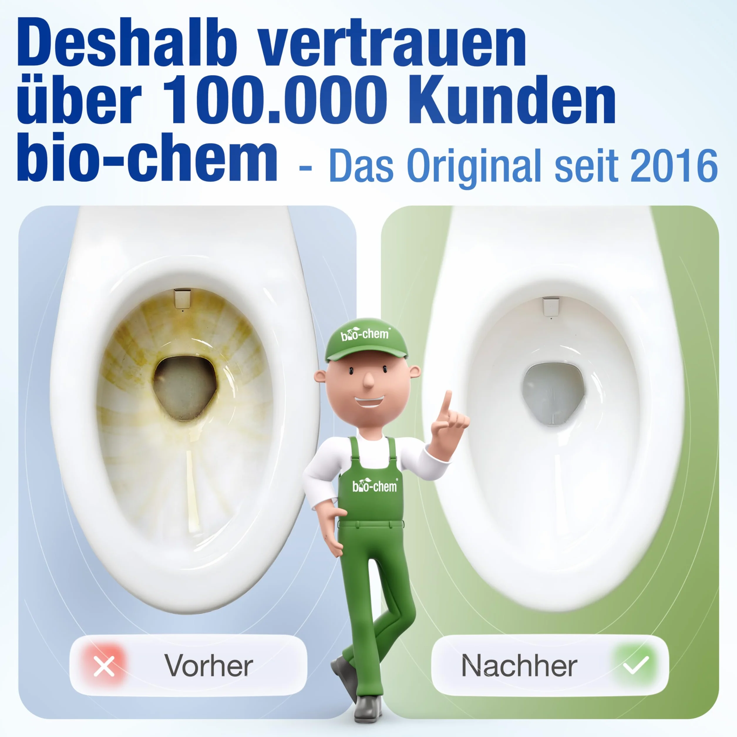 Bio-Chem - Środek do czyszczenia toalet 1L z dyszą skośną - Środek do czyszczenia łazienek z moczu i kamienia - Produkty gospodarstwa domowego do konserwacji toalet - czyszczący i dezodorant