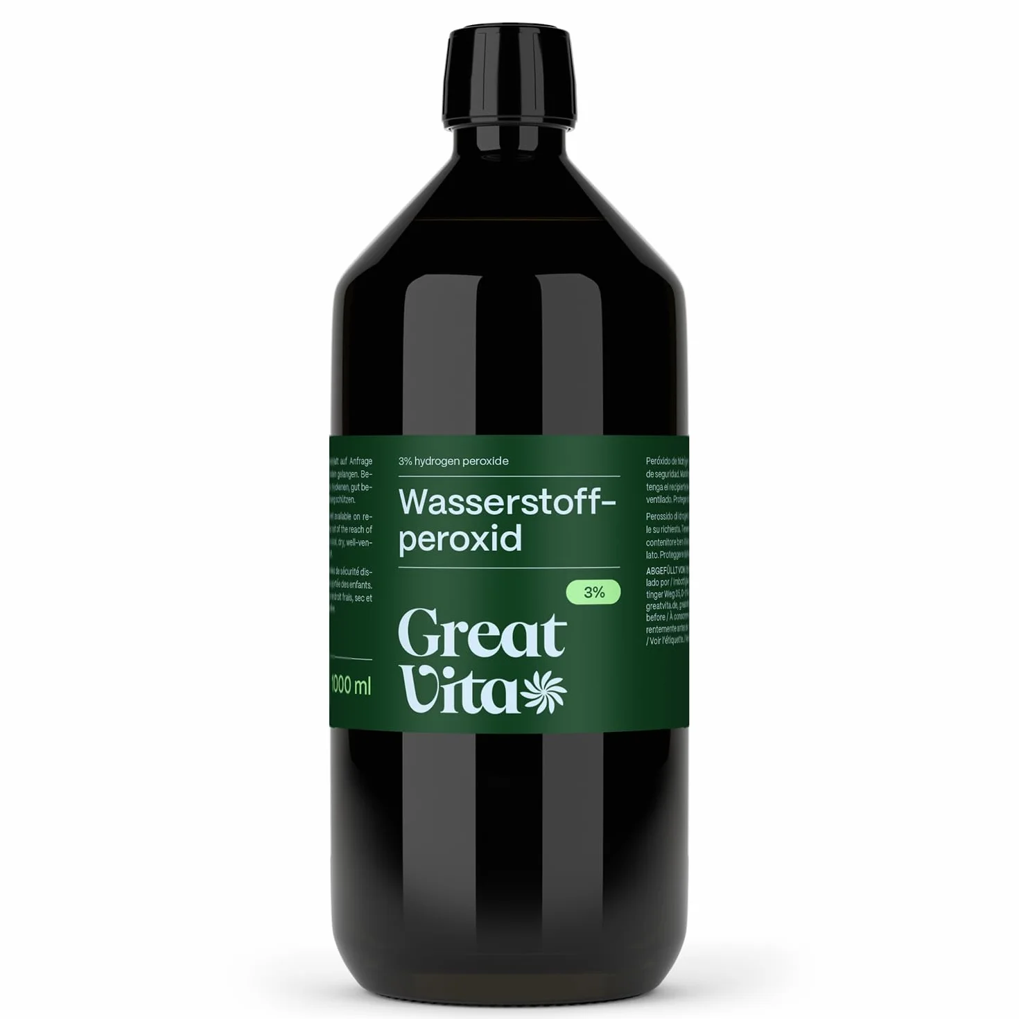 GreatVita Nadtlenek wodoru 1000 ml 3% roztwór bez stabilizatora