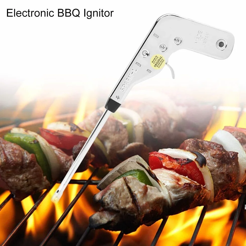Zapalniczka Broco, 30 cm ze stali nierdzewnej, elektroniczny zapłonnik gazowy Fire Pulse do kempingu, gotowania, kuchni, BBQ, deserów, Creme Brulee - Nie wymaga żadnej baterii ani gazu do wytworzenia