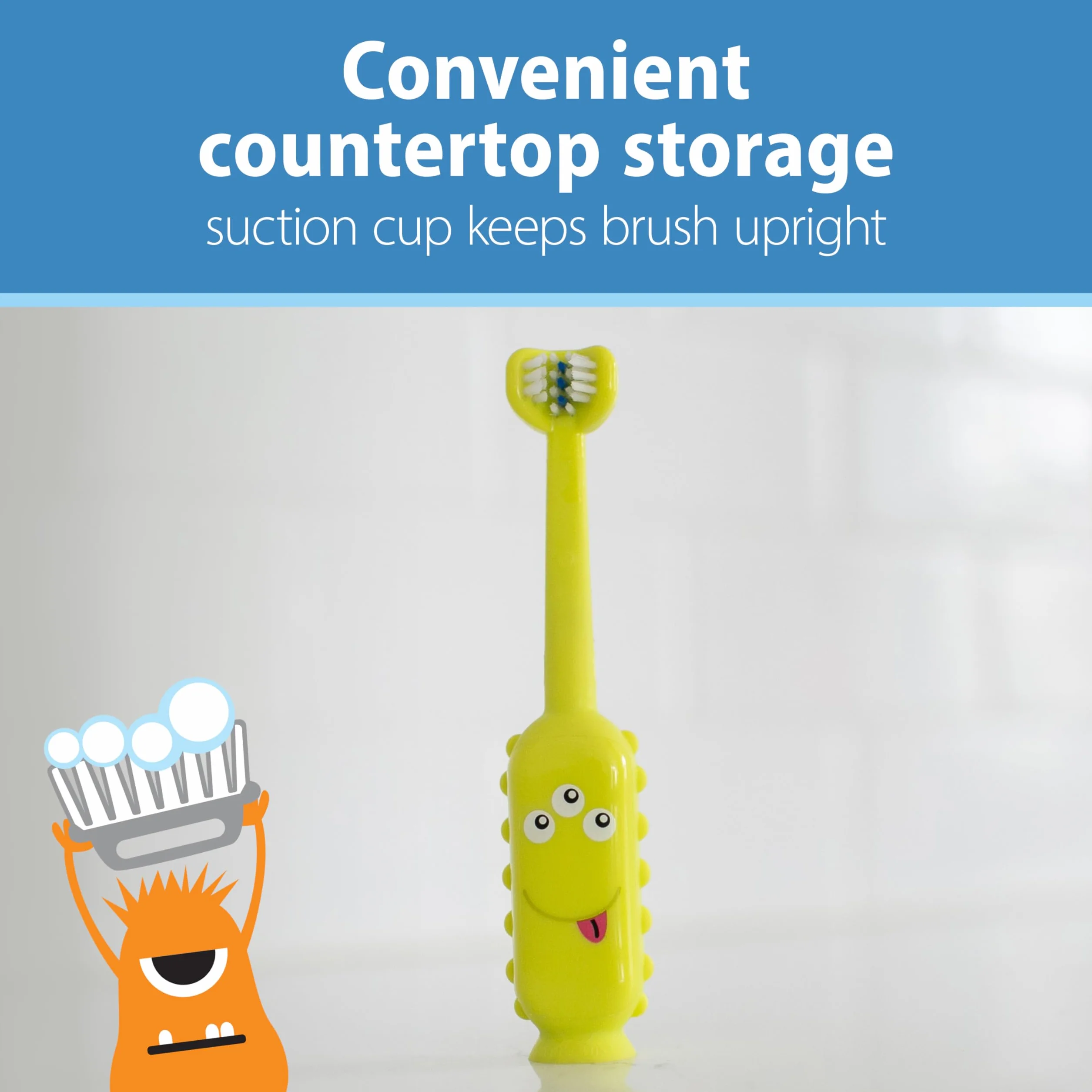 Dr Brown's ToothScrubber Toddler Monster Green