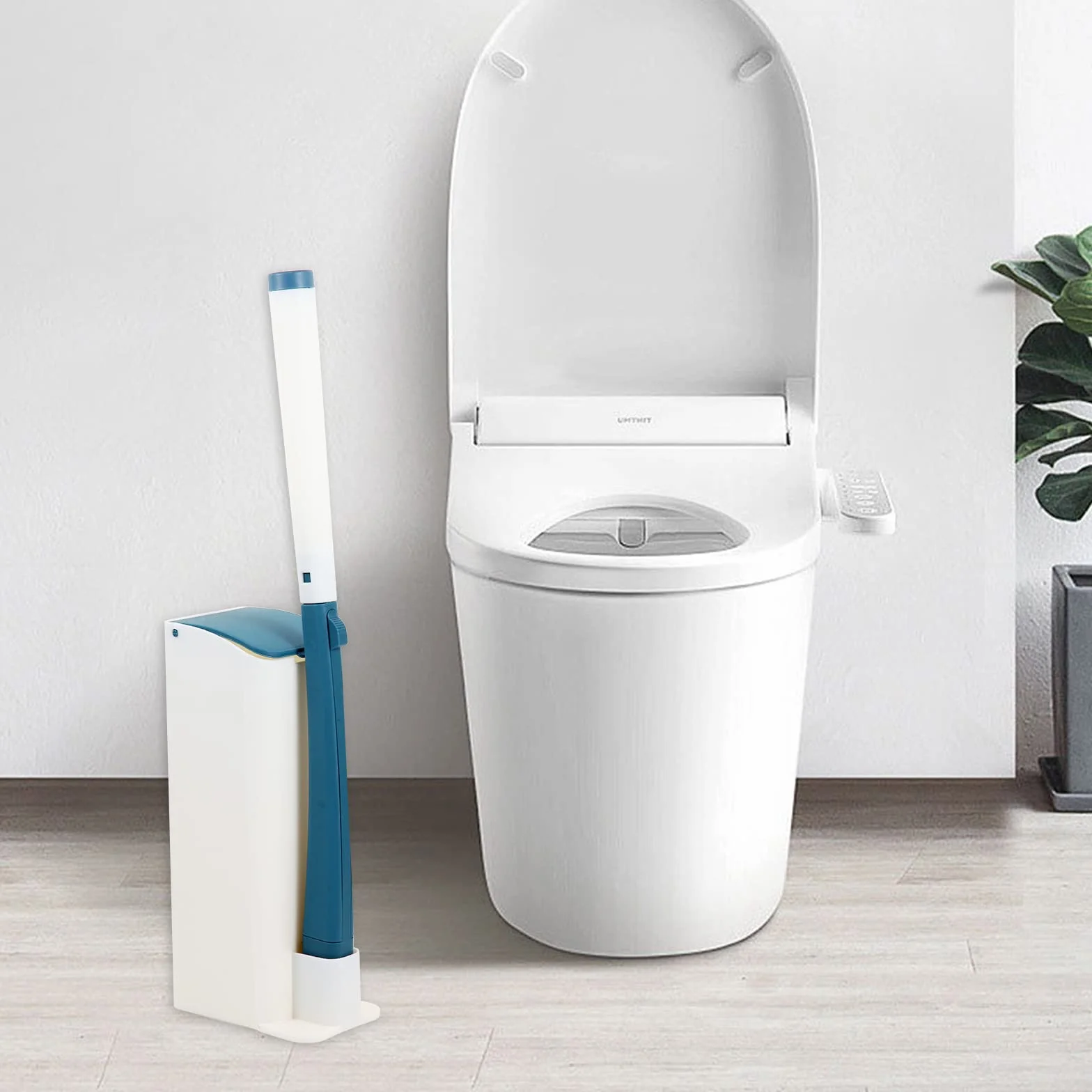 Mu Mianhua Zestaw szczotek do WC z uchwytem, system czyszczenia toalety z jednorazowymi głowicami ładującymi, 24 szt