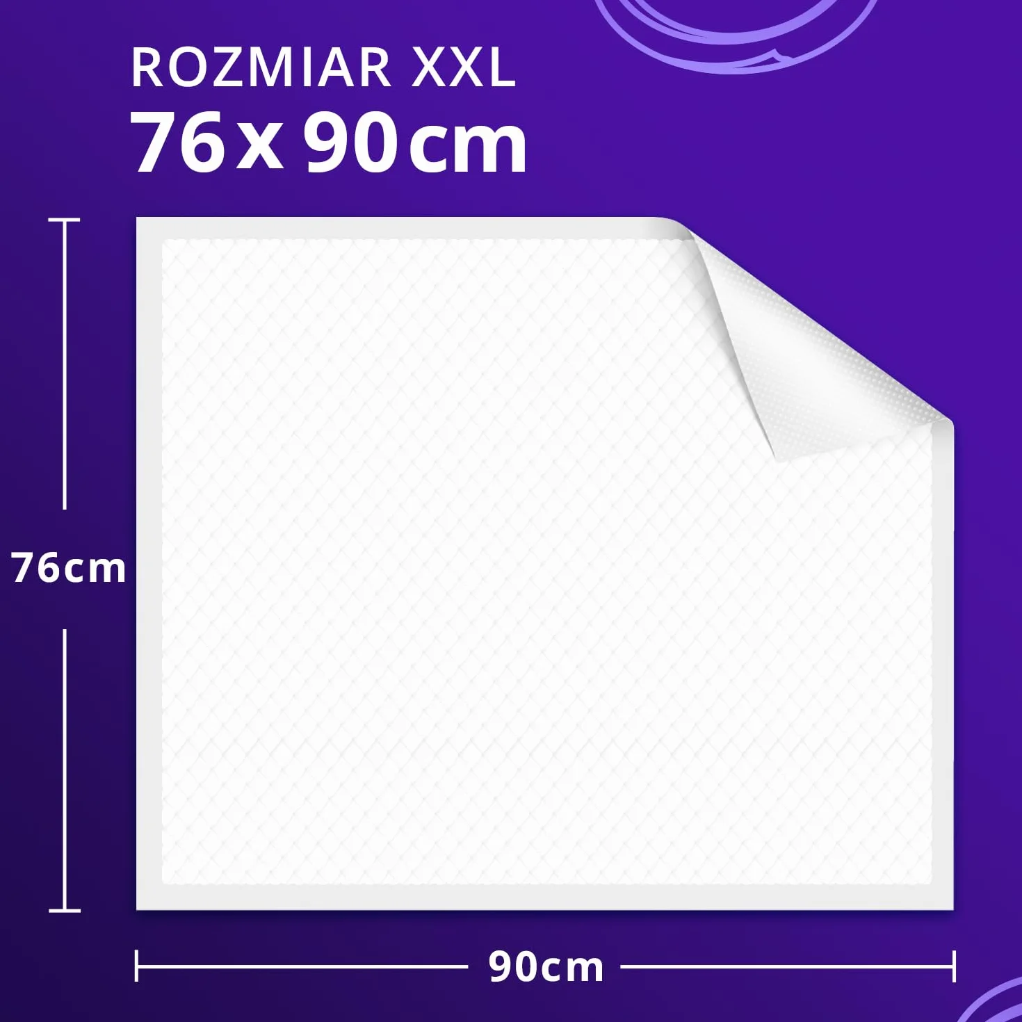 WhyWorry NightShield Podkładki na łóżko dla dorosłych z antypoślizgowym uchwytem, 76 cm x 91 cm, bardzo duże podkładki dla kobiet i mężczyzn, wodoodporne, jednorazowe podkładki, kontrola zapachu