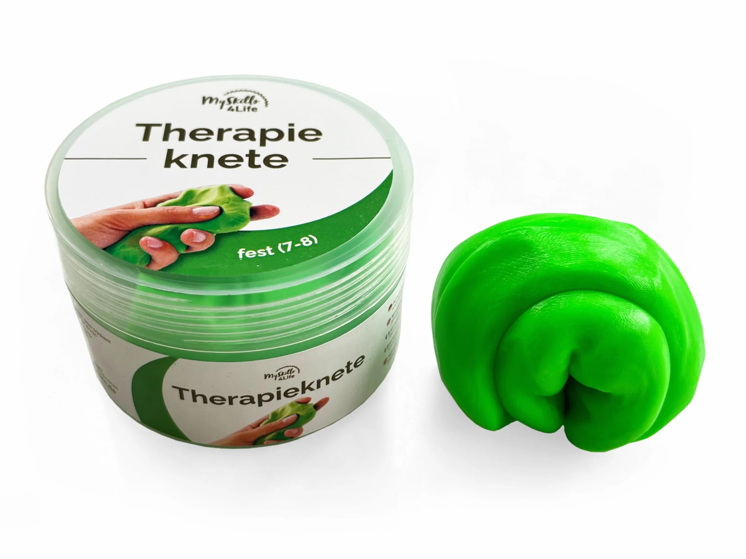 Glinka terapeutyczna premium twarda zielona | DBT Skills antystresowa | 50 g do wspierania uważności i regulacji stresu | Zapobiega napięciu i zwinnościom | bezzapachowa, wegańska jakość premium