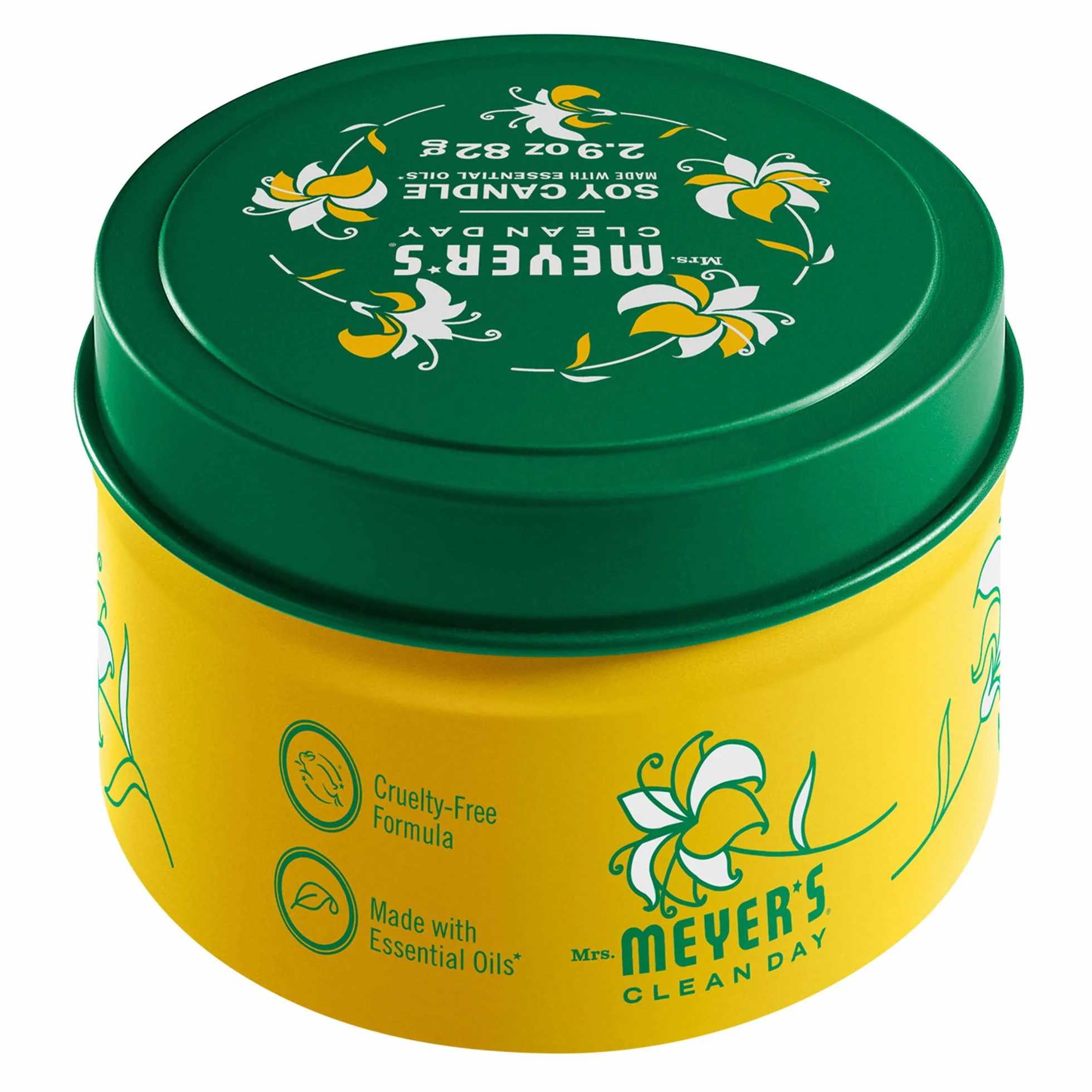 MRS. MEYER'S CLEAN DAY Świeca sojowa w puszce, 82g, 12h, wiciokrzew
