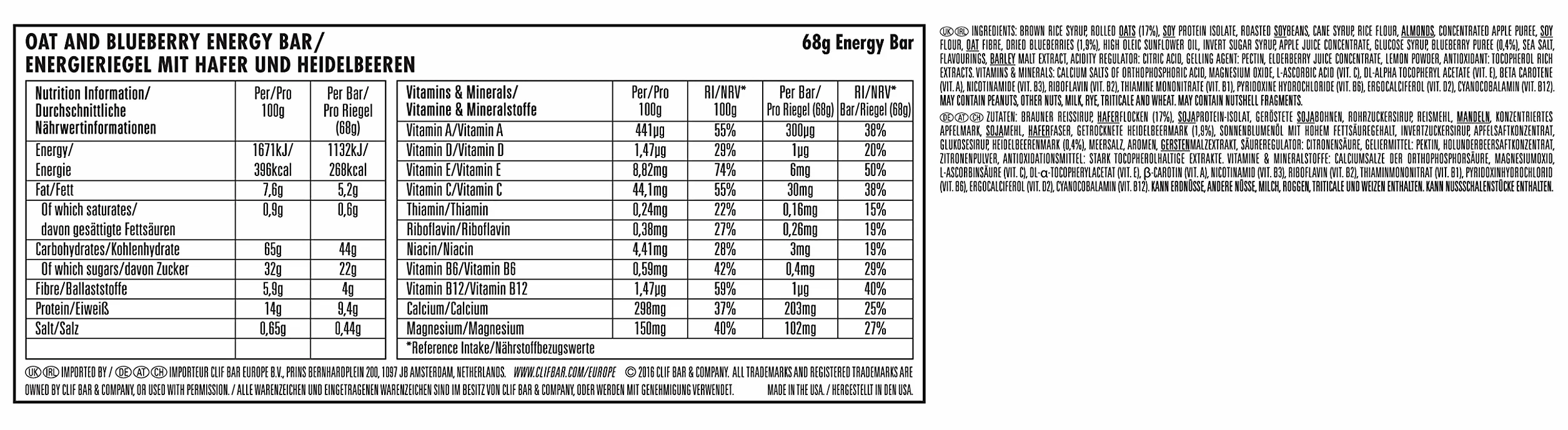 CLIF Bar Pakiet próbny batonik energetyczny masło orzechowe 18 sztuk