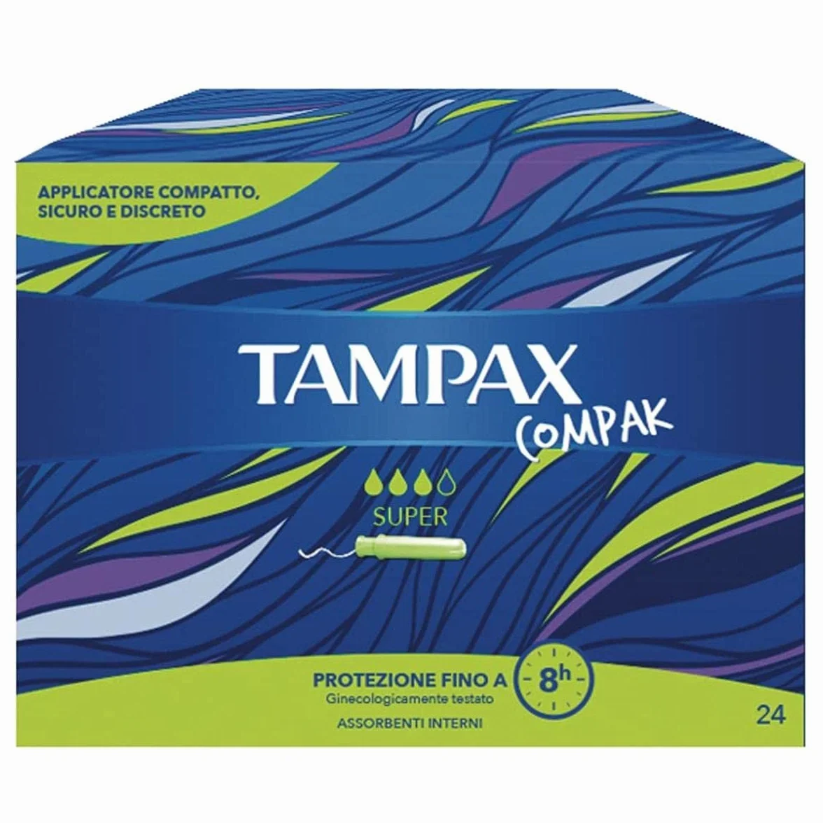 TAMPAX COMPACK SUPER, opakowanie 24 waciki