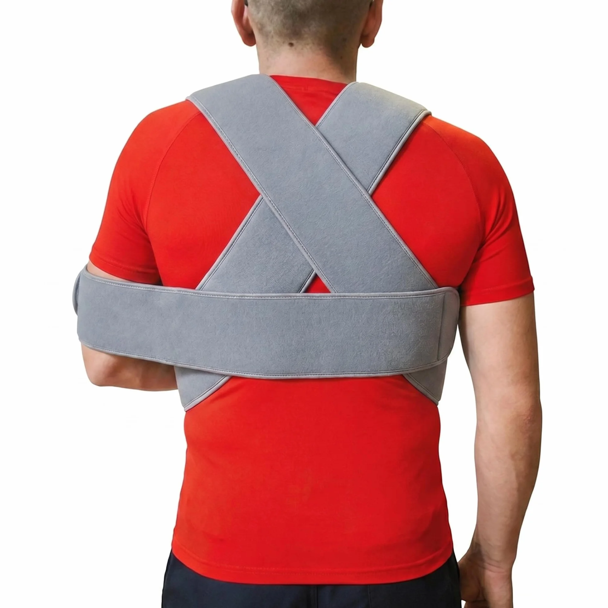Temblak na bark z pasem piersiowym czarny XS-M produkt medyczny MEK® (Szary, XS-M)