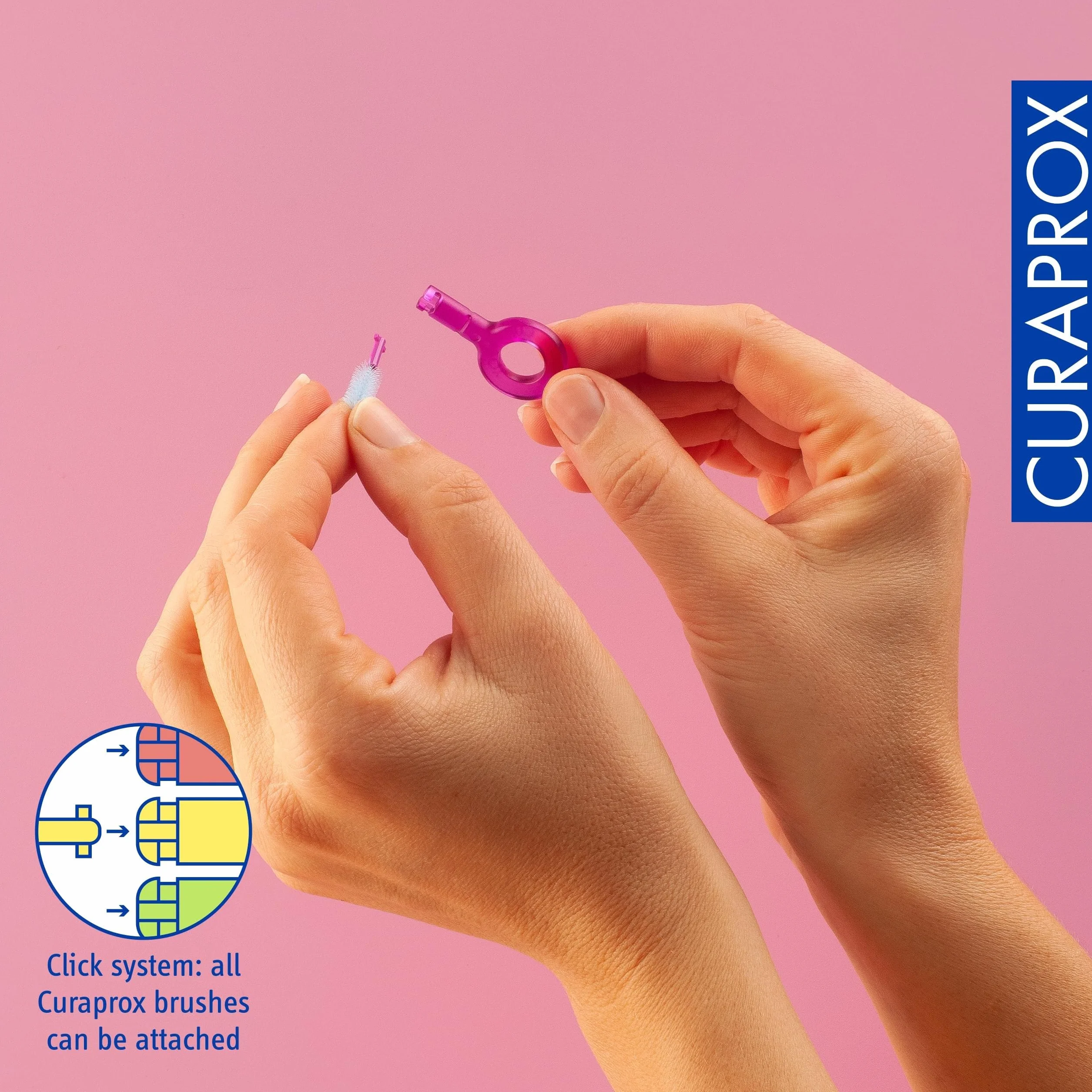 Curaprox Wkłady do szczoteczek międzyzębowych CPS 406 Perio - do szerokich szczelin i wrażliwych dziąseł | Ultra-cienkie włókna/Fuksja / 4-Pack/zaprojektowany w Szwajcarii