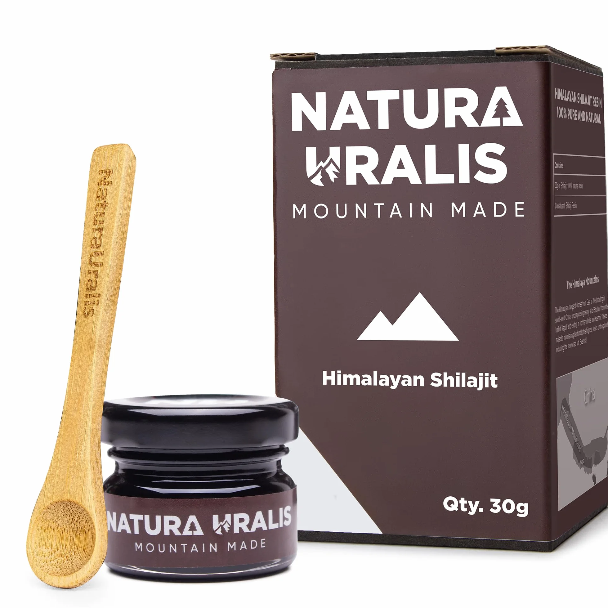 Naura Uralis Himalayan Shilajit | 30g Organicznej Żywicy Mineralnej Shilajit, Naturalnie Uformowanej - Bardzo Silny Czarny Shilajit z Himalajów