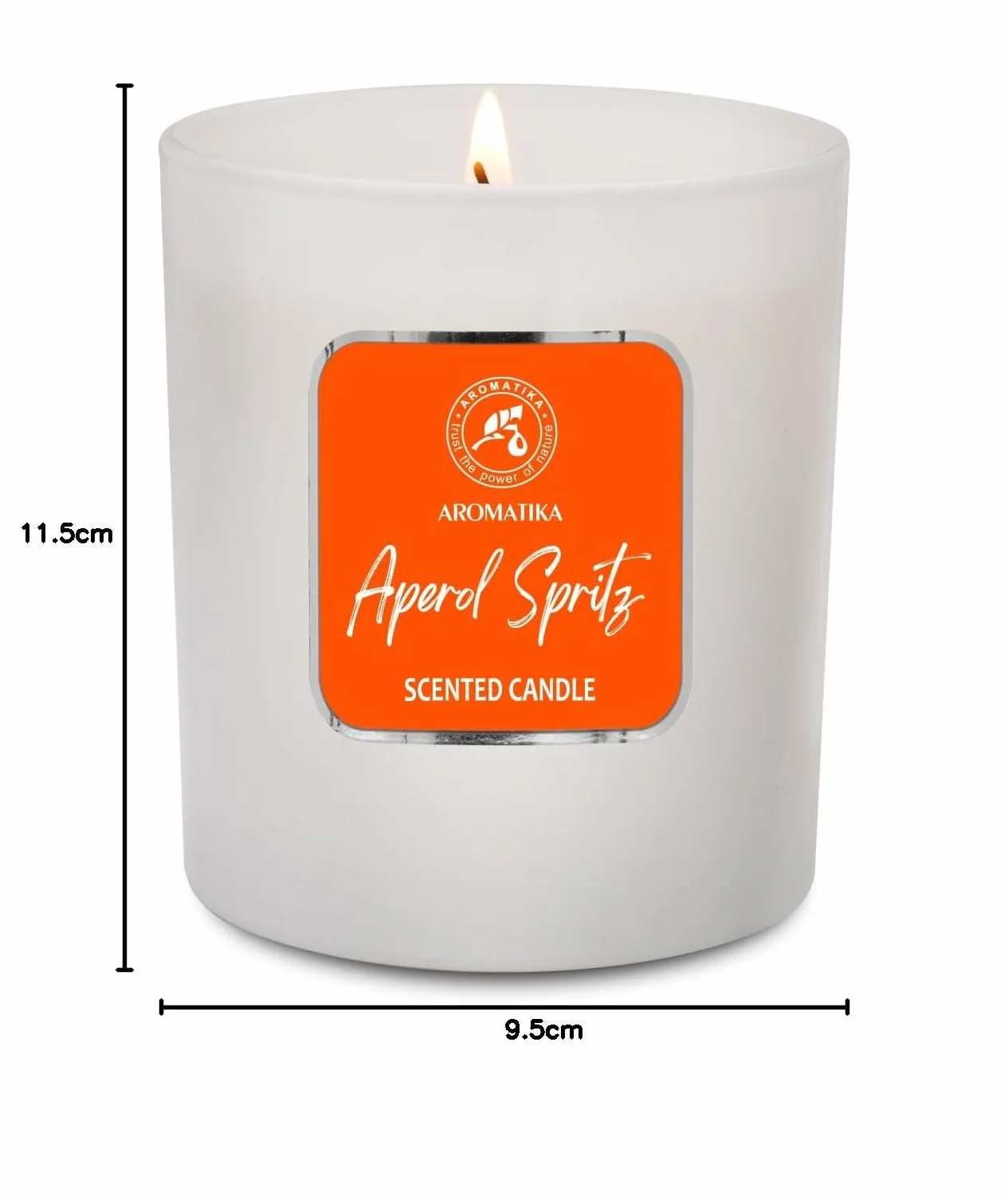 Scented Soy Wax Candle Aperol Spritz 200g, Aromatherapy Fresh Scent Glass Home Air Freshener Gift