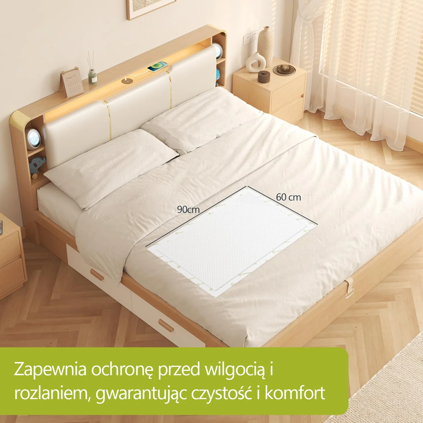 SUNKISS TrustPlus 90x60 cm jednorazowe podkładki chłonne na nietrzymanie moczu 50 szt.