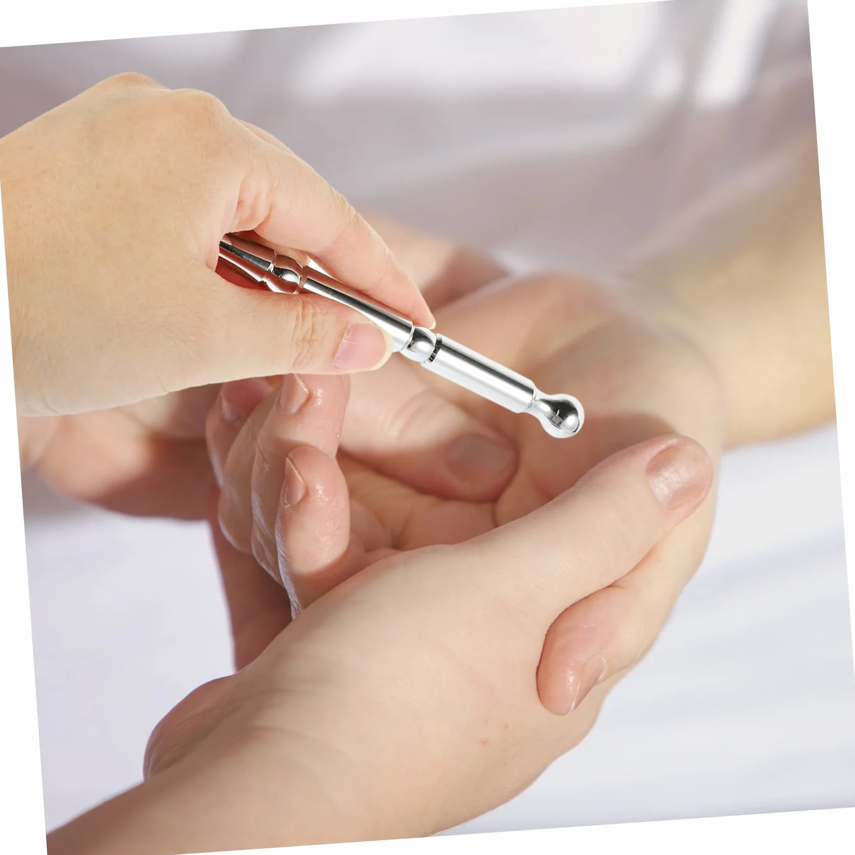 Pen Do Akupresury z Podwójną Głowicą Metalowy Masażer Do Tkanek Głębokich Skuteczny Przy Bólu Głowy i Mięśni Idealny Twarzy i Ciała