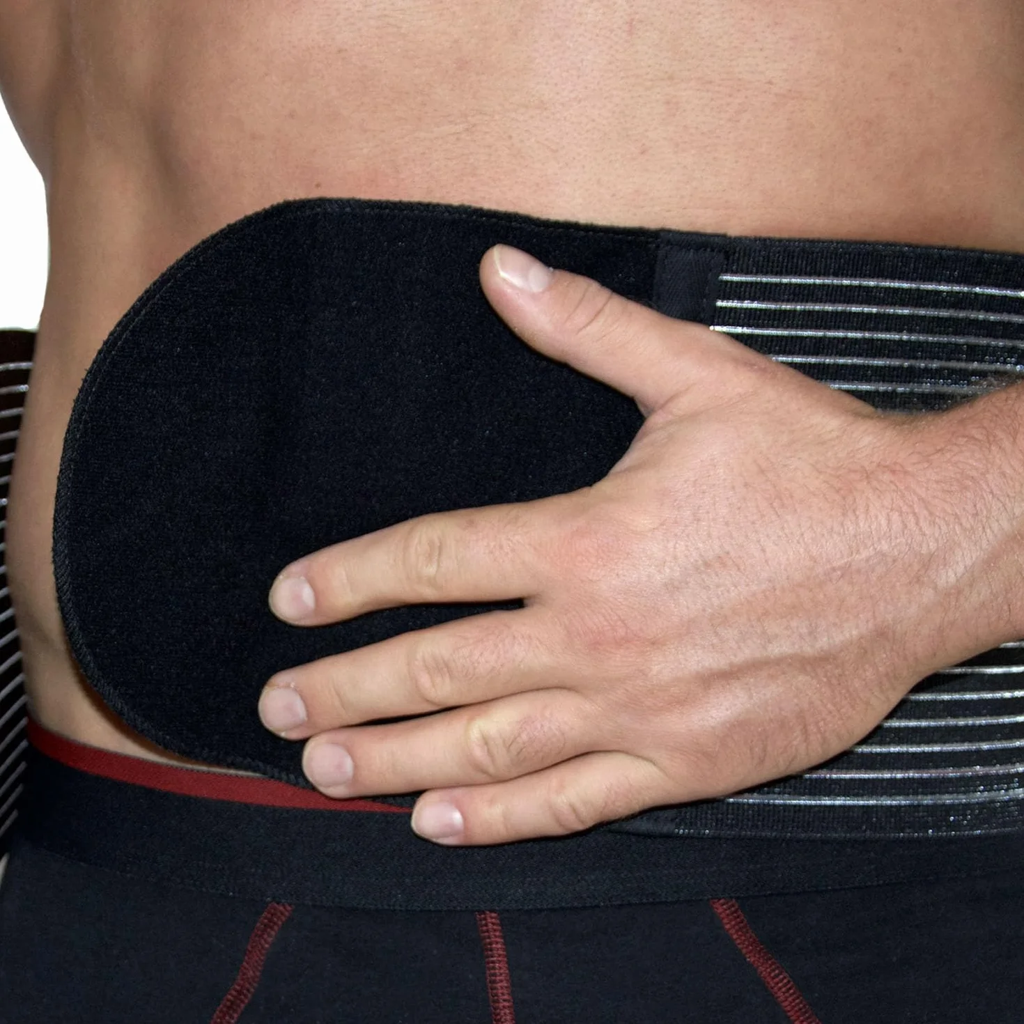 BODYPERFECT Pooperacyjna opaska na brzuch Unisex Korektor pooperacyjny Regulowane zamknięcie XS Czarna