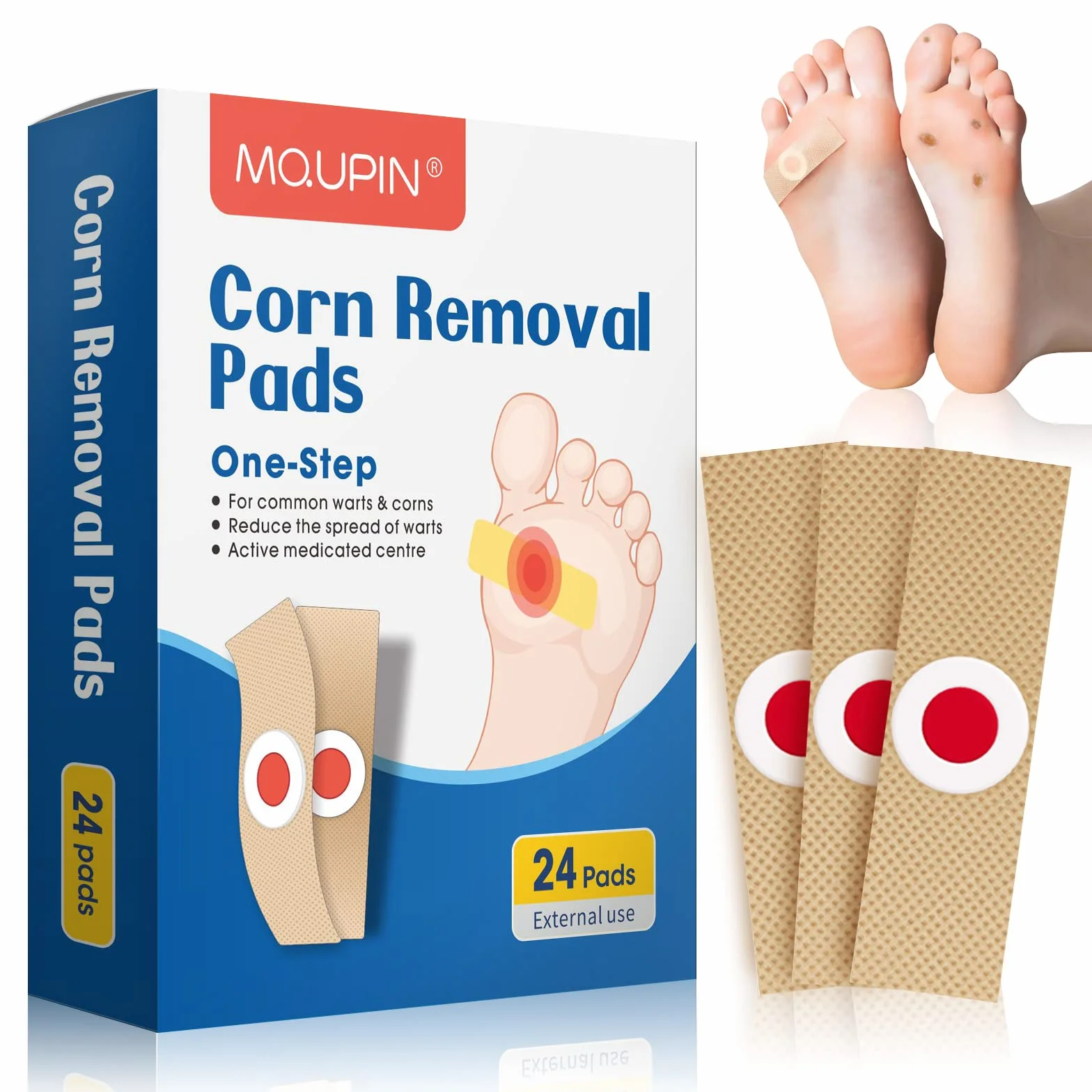 Plastry do usuwania odcisków, usuwanie brodawek, plaster do usuwania odcisków na stopach, 24 szt. plastrów do usuwania odcisków, plaster z otworem na stopy, dłonie, palce do pielęgnacji stóp i plastry