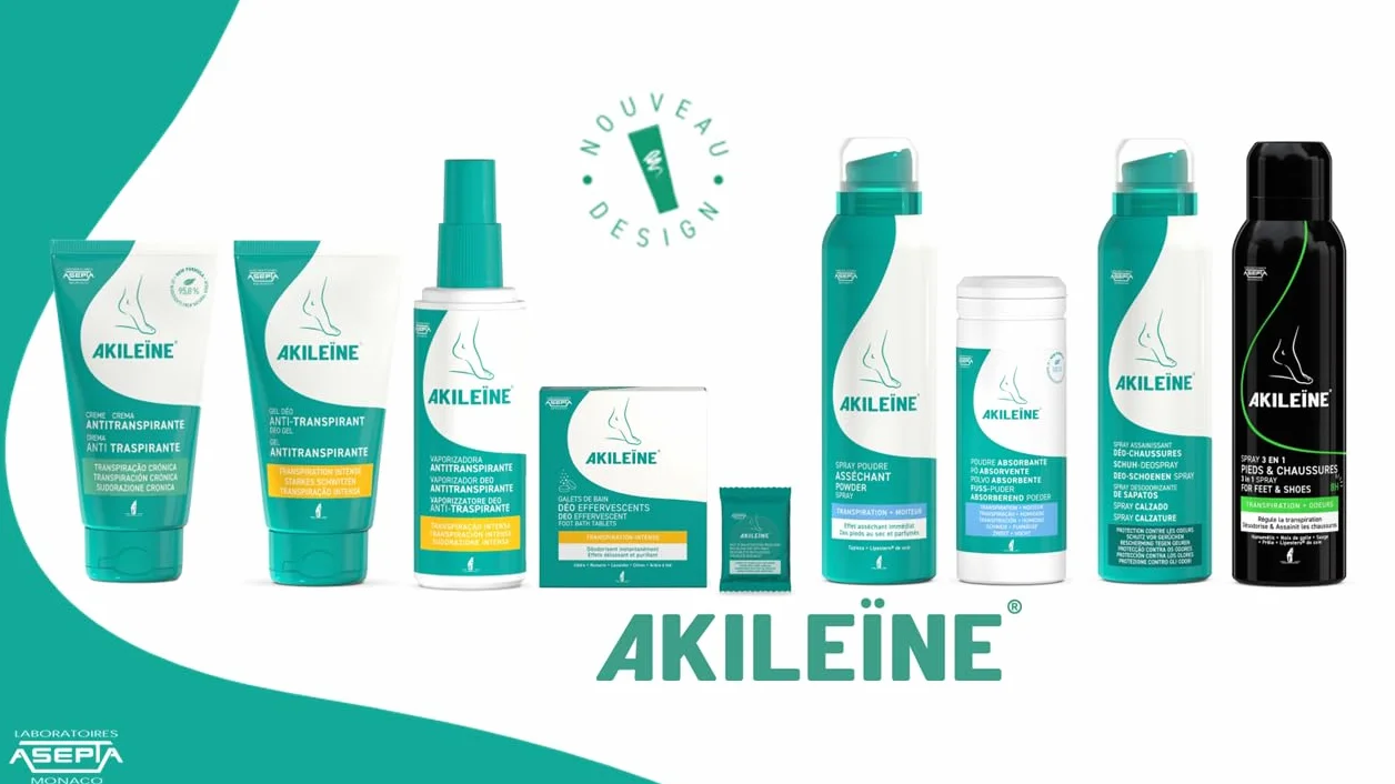 AKILEINE Antyperspirant puder do stóp 75 g