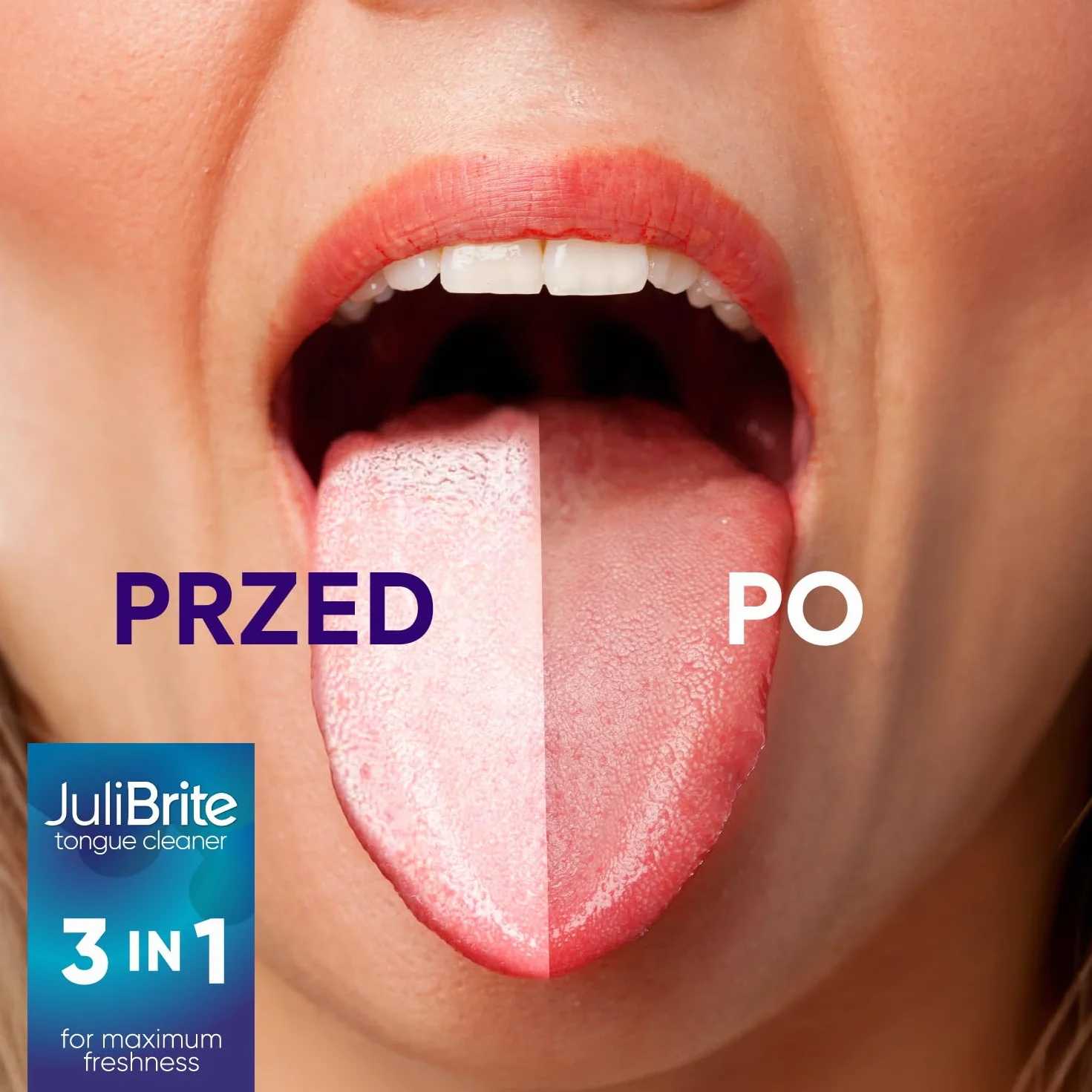 Żel do czyszczenia języka 50 ml + szczoteczka zestaw na nieświeży oddech