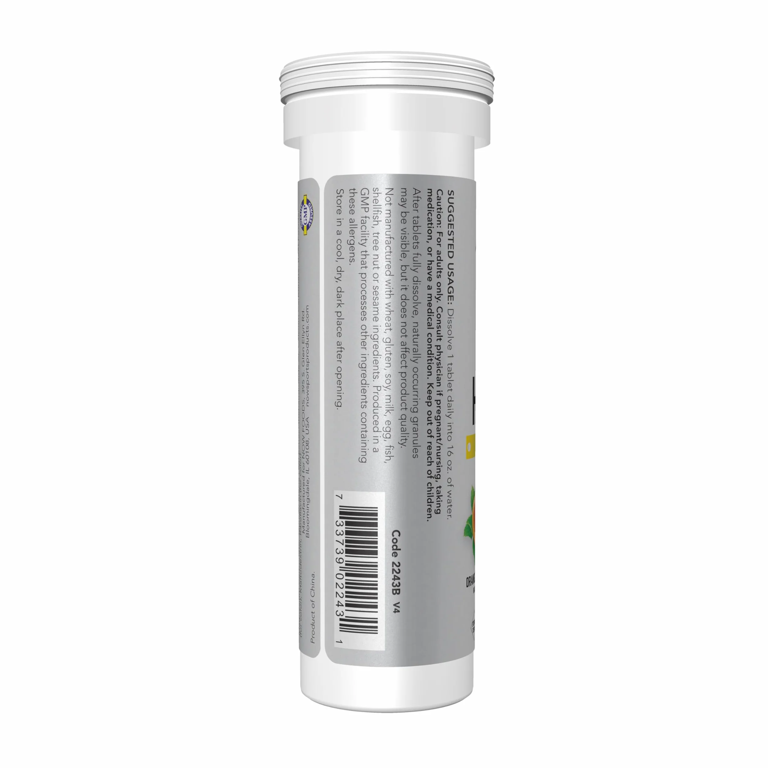Now Foods Effer-Hydrate (10 serv) Orange Strawberry - Przed i po treningu - Po treningu