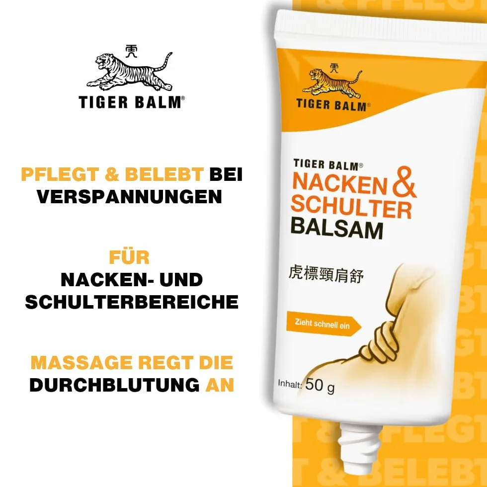 TIGER BALM Nacken & Schulter Balsam, 50 G Kremowa