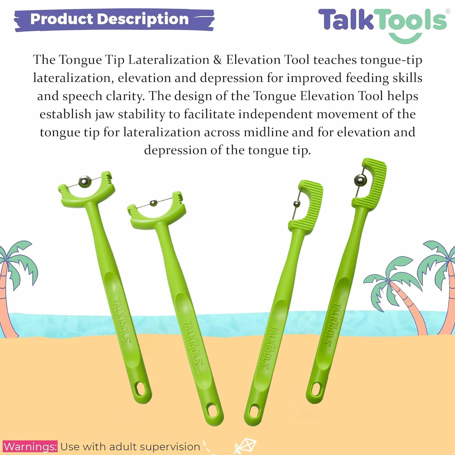 TalkTools Tongue Tip Lateralization & Elevation Tools - zestaw 2 narzędzi do terapii mowy