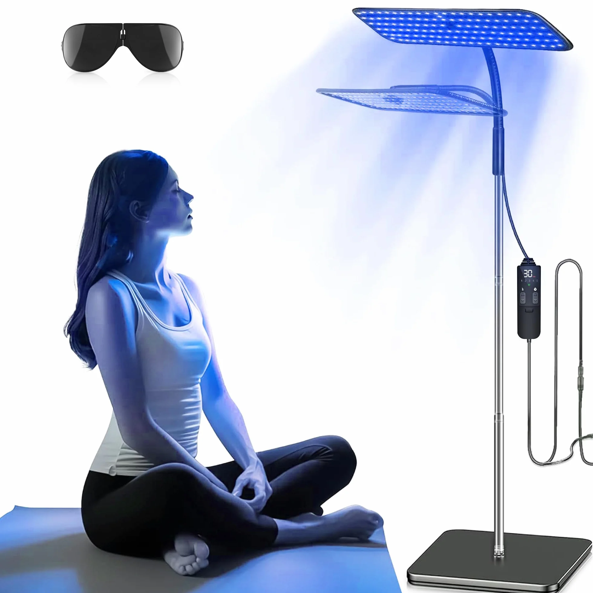 Solarium do domu 50 W lampa do opalania z opuszczanym cokołem 225 szt. 460 NM + 490 NM