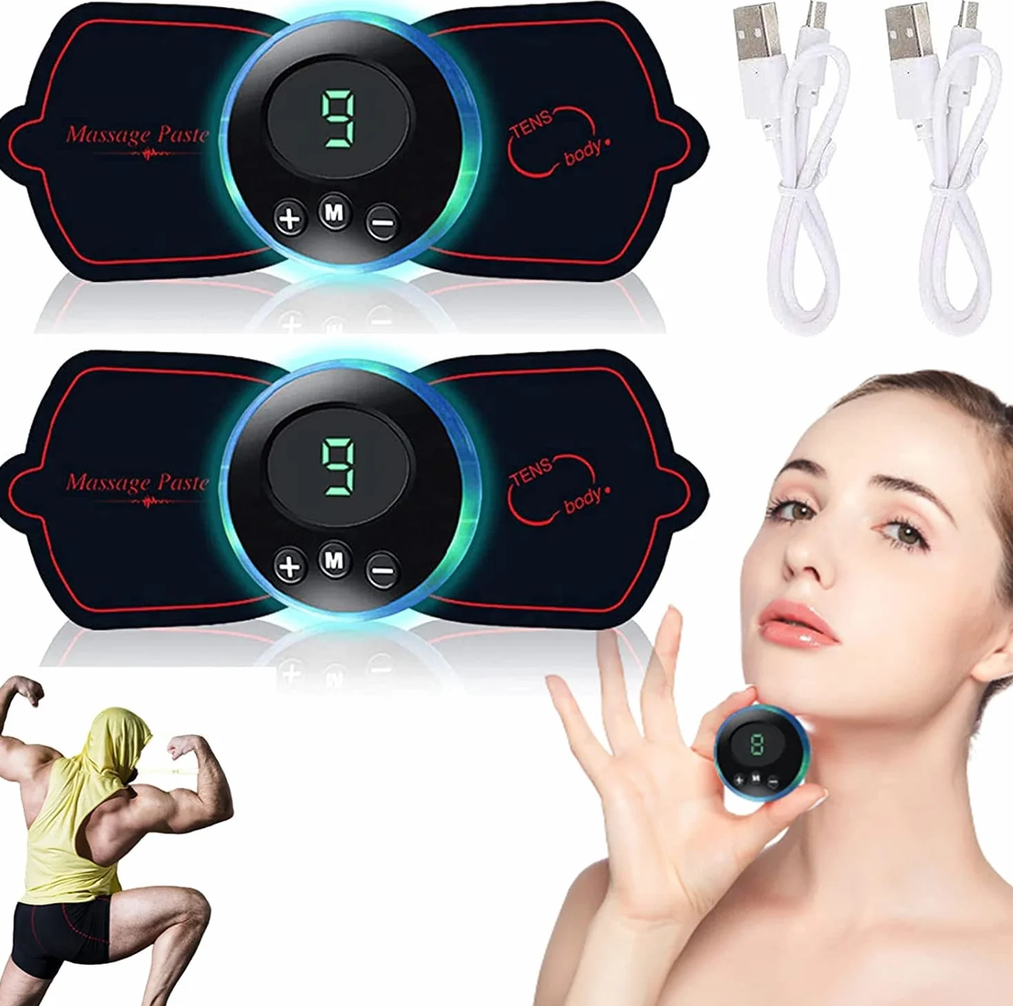 EMS masażer redukcyjny ginekomastii, Liftup masaż piersi, mikrocurrent Mini urządzenie do masażu