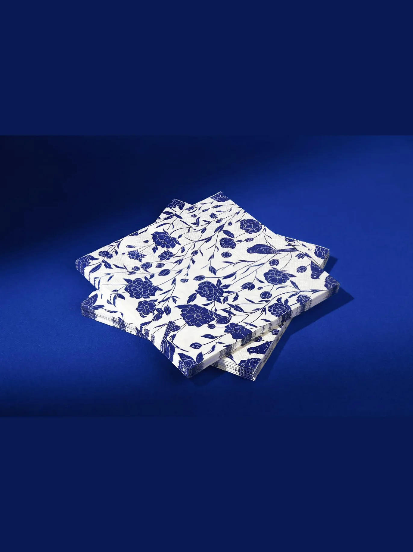 Designerskie serwetki papierowe, 3-warstwowe, 16,5 x 16,5 cm, jednorazowe, dekoracyjne, niebiesko-białe, porcelanowe, obiadowe, koktajlowe, na wesele, urodziny, przyjęcie rocznicowe, baby