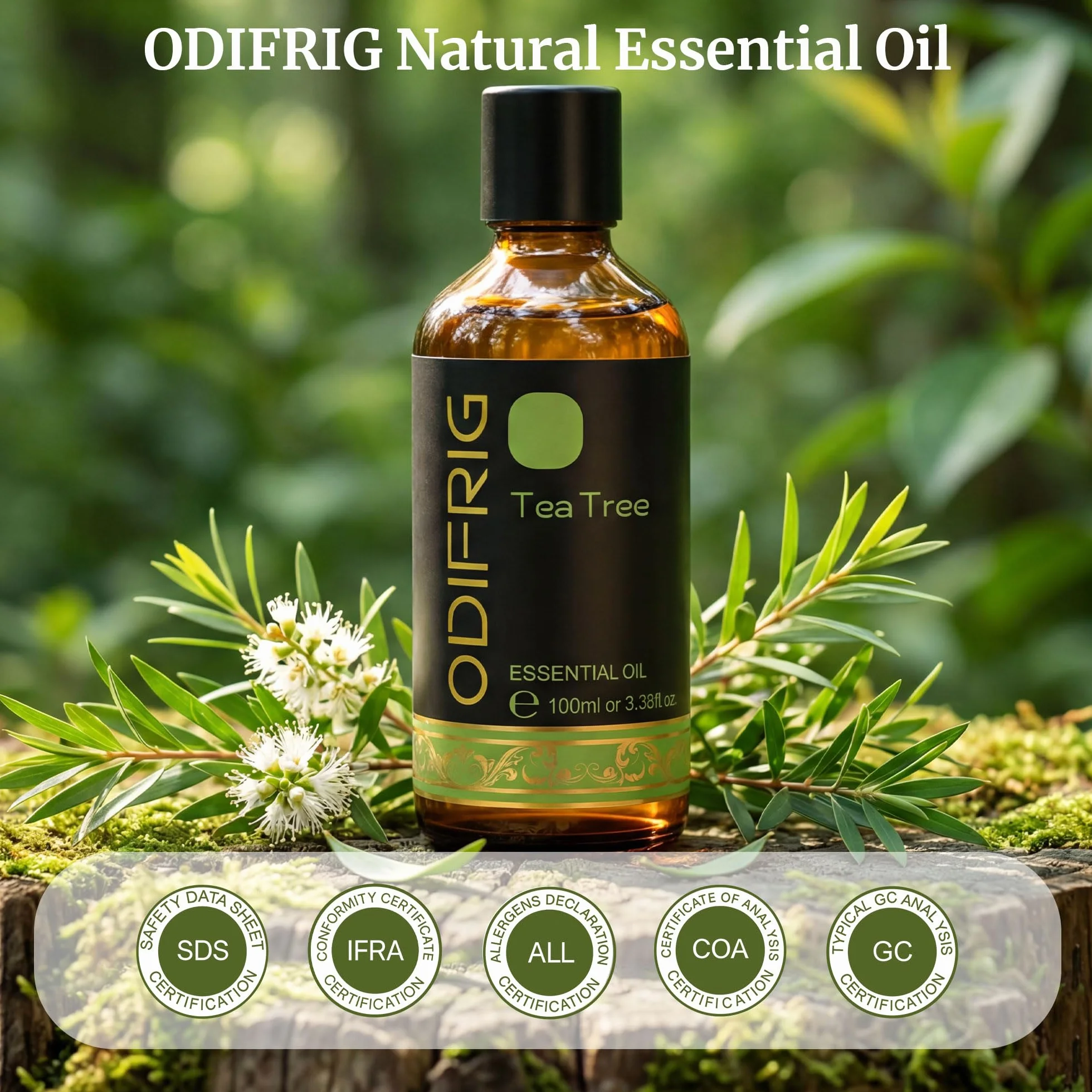 Olejek z drzewa herbacianego, 100 ml z dozownikiem kroplowym, naturalny olejek z drzewa herbacianego, do pielęgnacji paznokci, do DIY, SPA, kąpieli, aromaterapii
