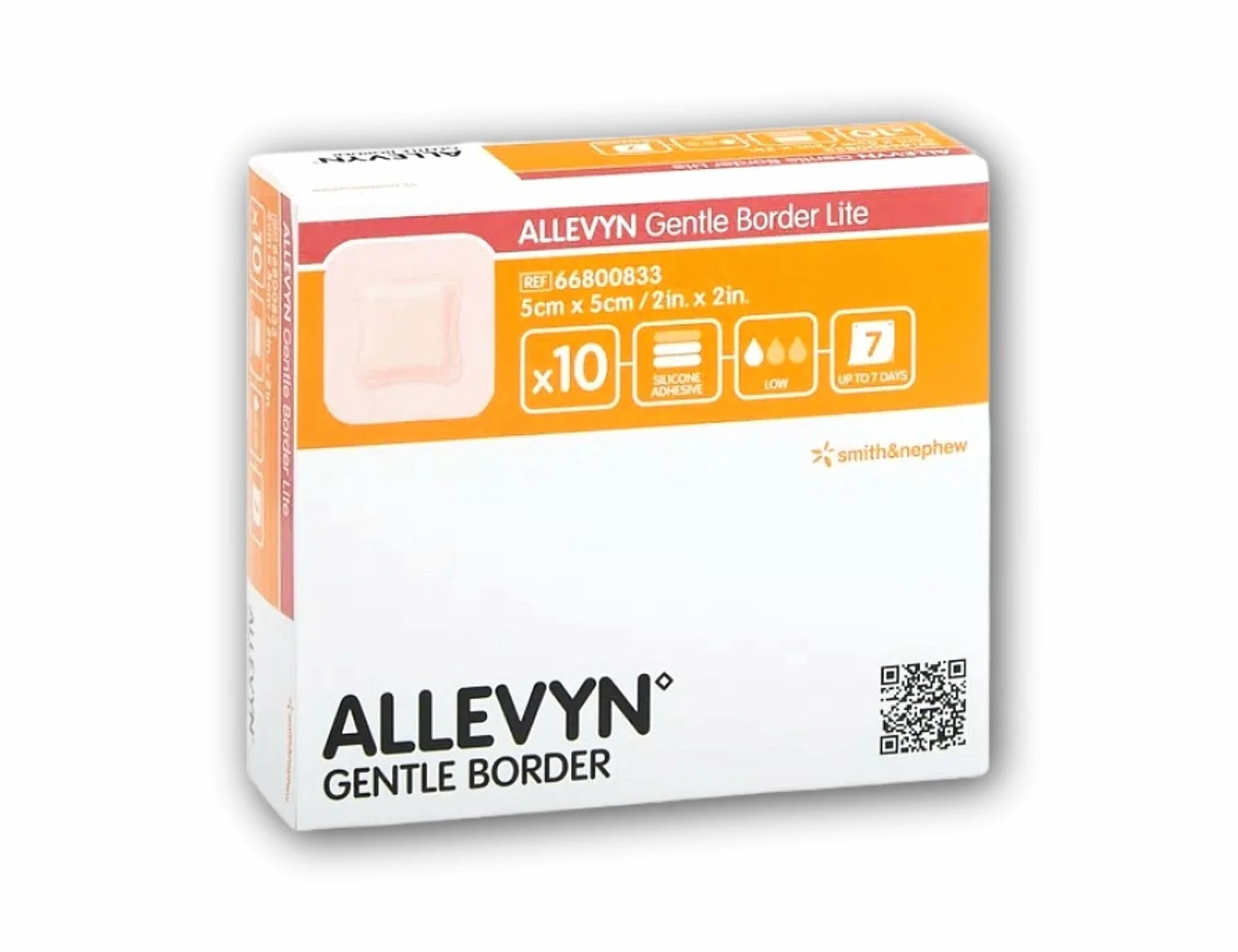 Smith & Nephew 99XX0367 Allevyn delikatny opatrunek obramowania, 7,5 cm x 7,5 cm, 10 sztuk