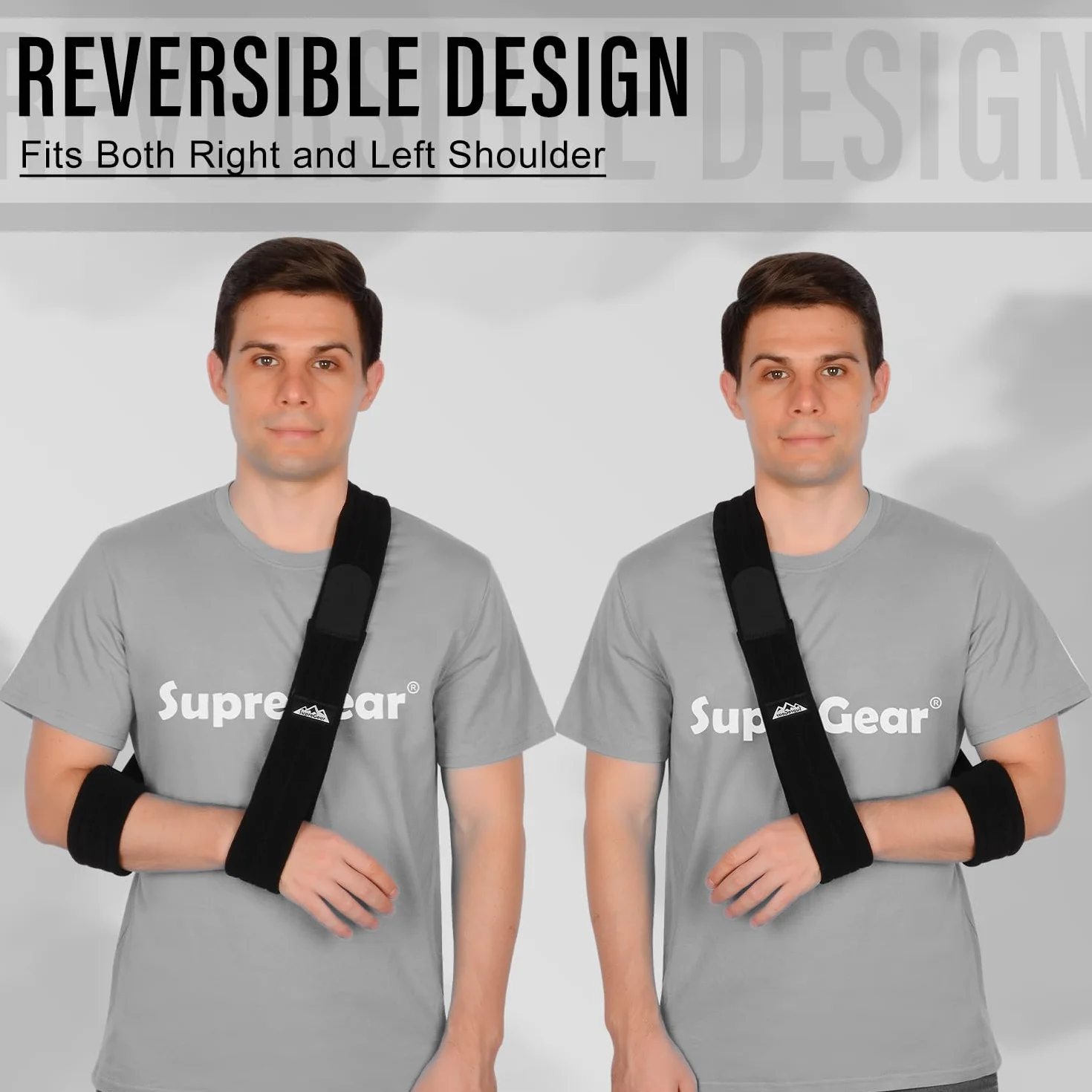 SupreGear pas na ramię, regulowane lekkie wygodne ramię immobilizer ramię oddychające medyczne wsparcie ramienia dla uszkodzonych ramion/dłoni / łokcia - 180 cm