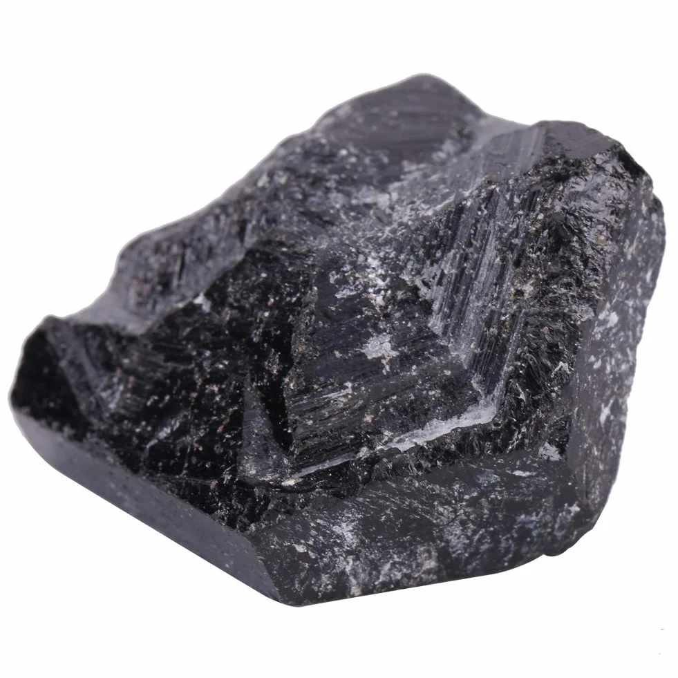 Surowe, Szorstkie Kamienie Czarnej Turmaliny, Naturalny Czarny Kryształ Kwarcowy Turmalina Mineralny Kamień Leczniczy do Robótek Biżuteryjnych lub Dekoracji Domowej