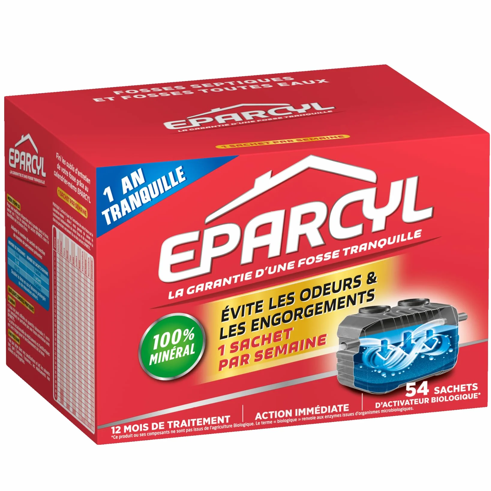 Eparcyl 30114 Aktywator do Zbiorników Septycznych, 54 Saszetki
