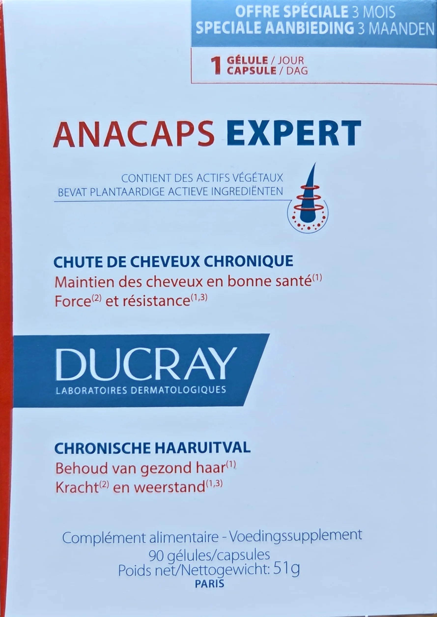 ANACAPS EXPERT complemento caída reaccional 90 cápsulas