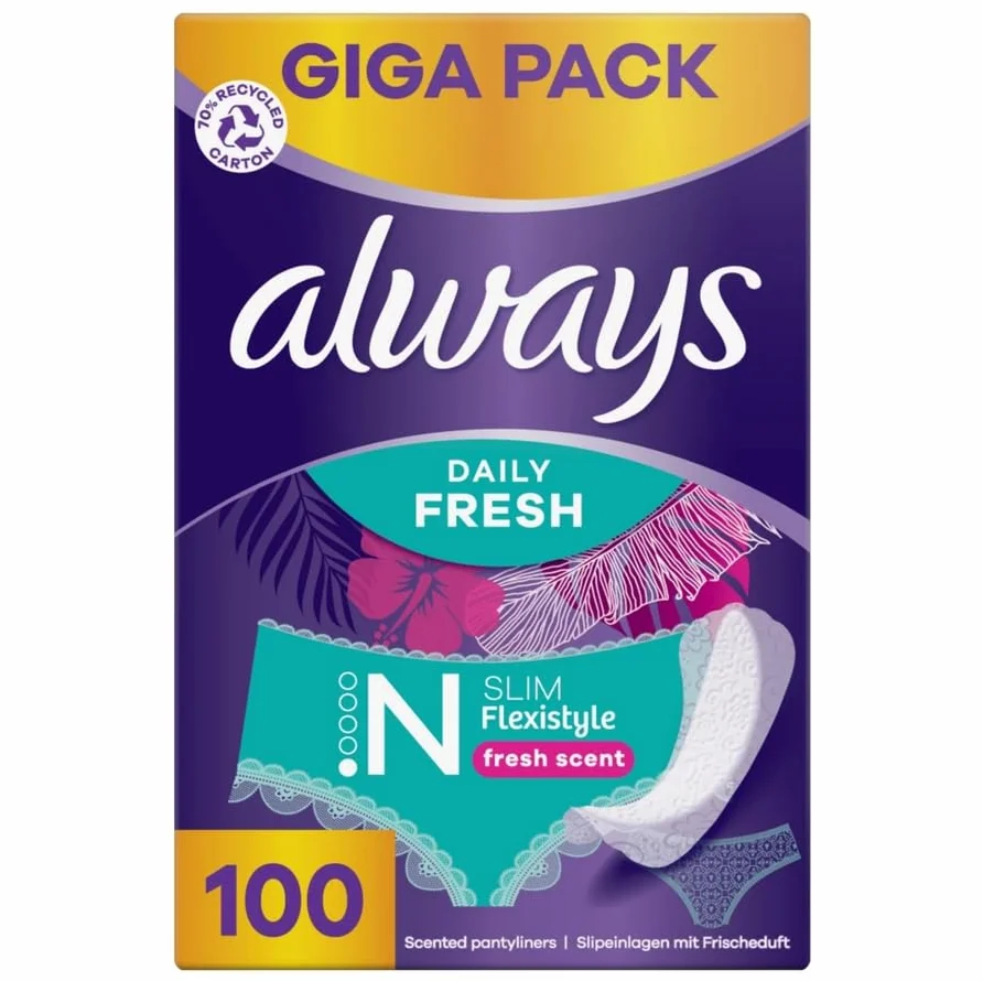 Always Wkładki higieniczne, 100 Sztuk