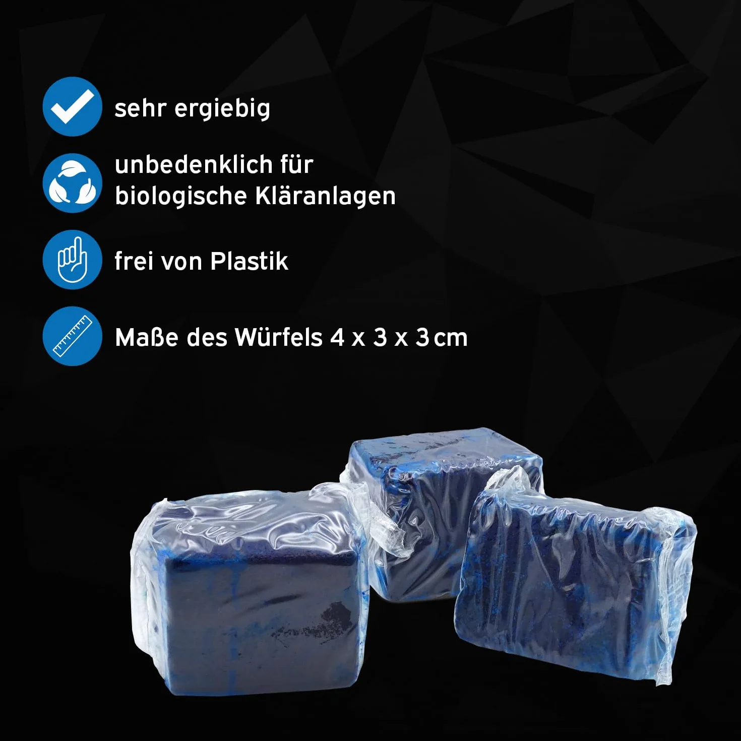 Sanit kostki do pojemnika na wodę – 10 sztuk, 40 tygodni świeżości w łazience – łącznie ze ściereczką z mikrofibry by Kör4u – Made in Germany