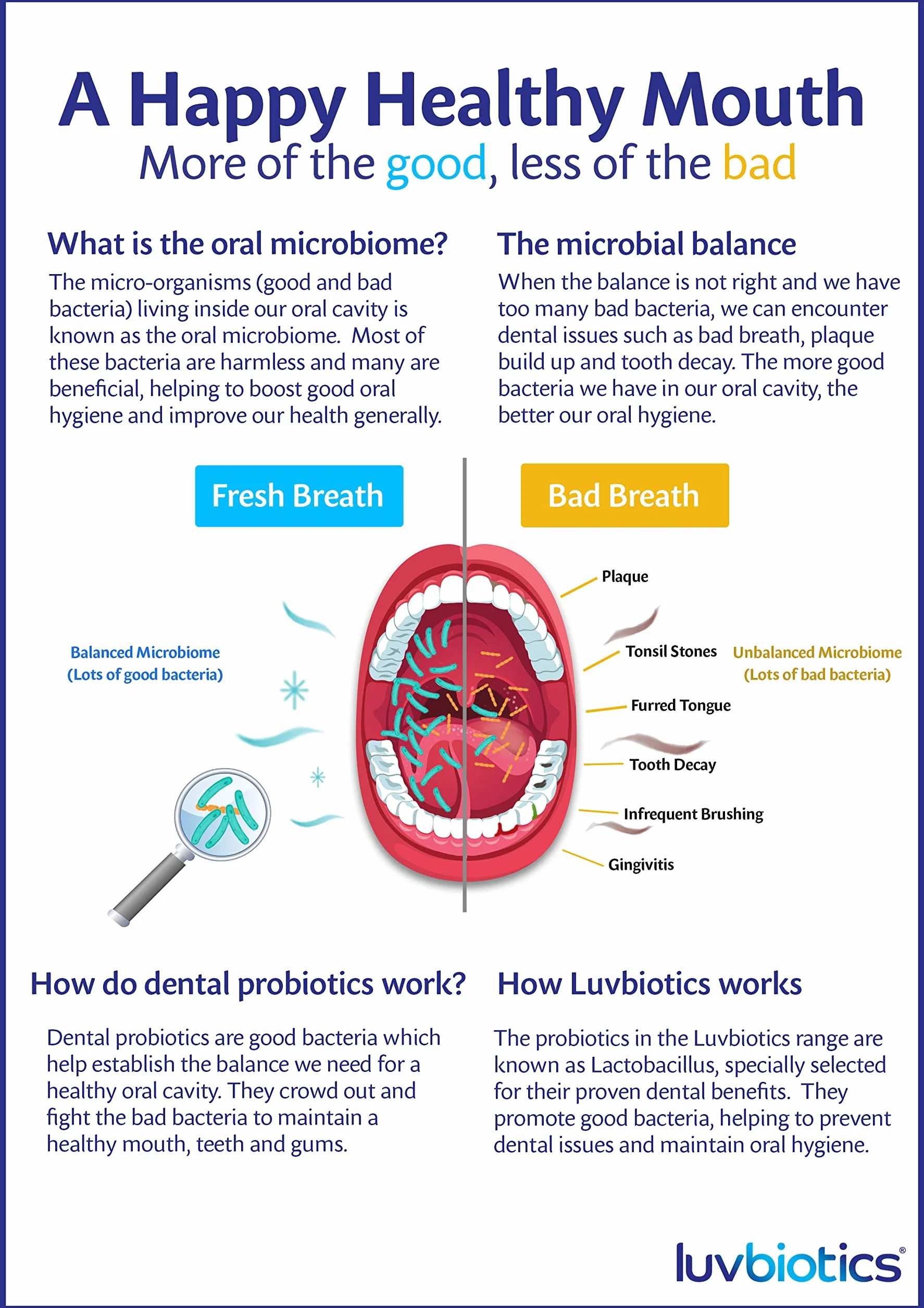Luvbiotics Advanced Dental Hygiene mit Probiotika Original Mundspülung