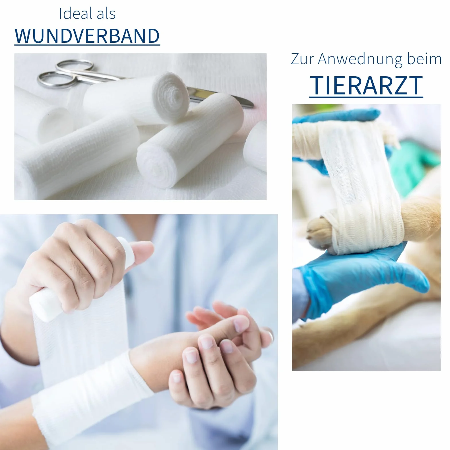 ABENA Bandaże z gazy 4 cm x 4 m – 20 sztuk, delikatne, elastyczne bandaże z materiału opatrunkowego, przepuszczające powietrze i przyjazne dla skóry bandaże – idealne do utrwalania ran, uprawiania