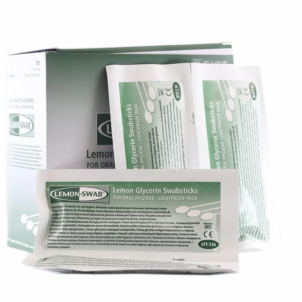 Hygea Lemon-Glycerin Swabsticks - 3's, Lmn Glycerine Swabsticks 3S, (3/PACK, 25 PACKS/BOX) by Medline