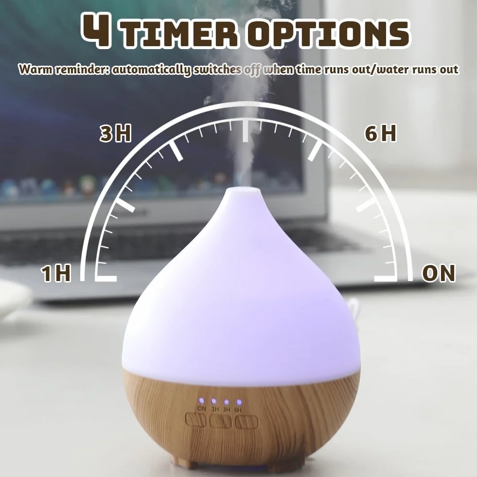 Flintronic dyfuzor do olejków eterycznych 100 ml ultradźwiękowy z 7 kolorami LED i timerem