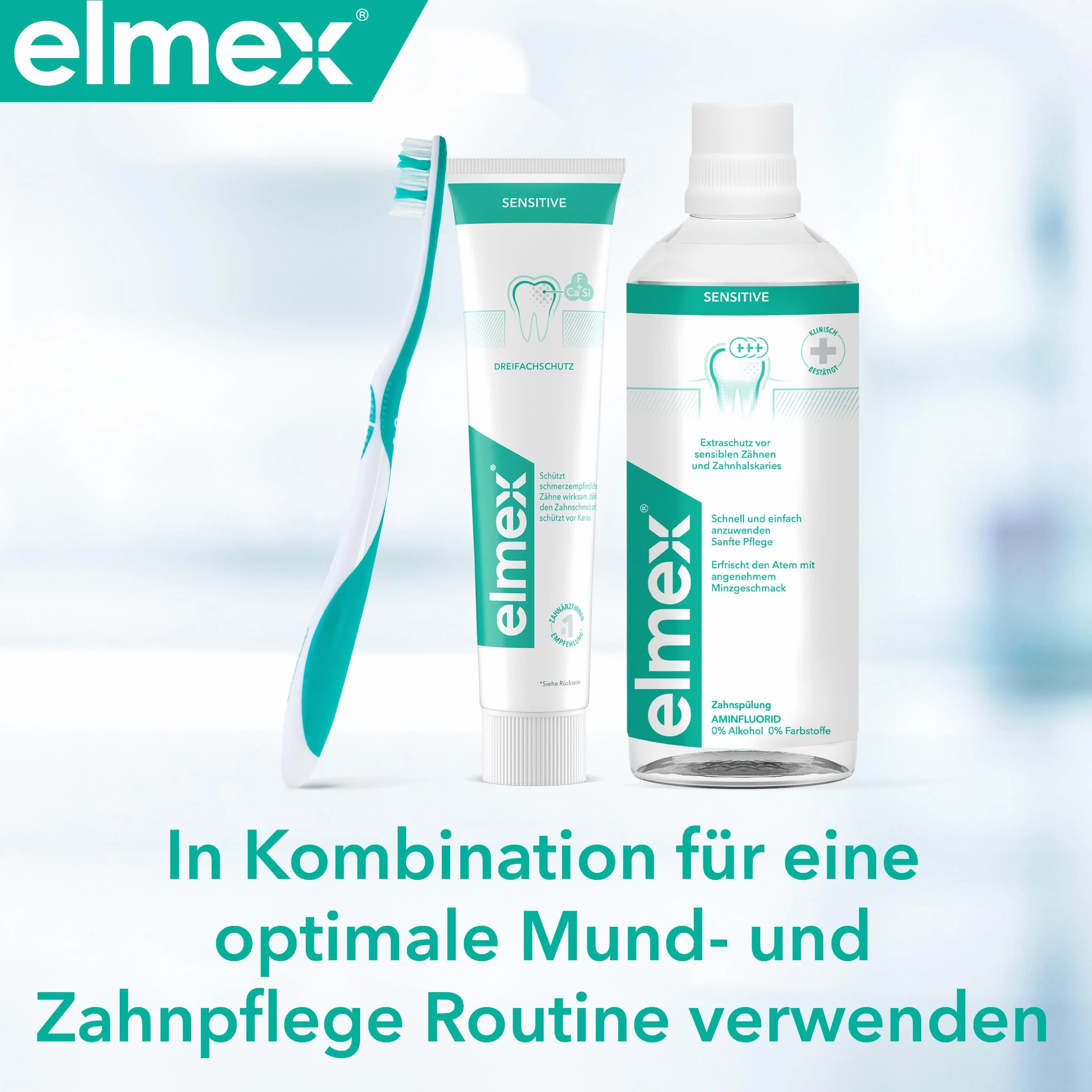 elmex Pasta do zębów Sensitive 2 x 75 ml – delikatne czyszczenie zębów i ochrona wrażliwych na ból zębów – klinicznie potwierdzona dla silnych zębów i przeciw próchnicy